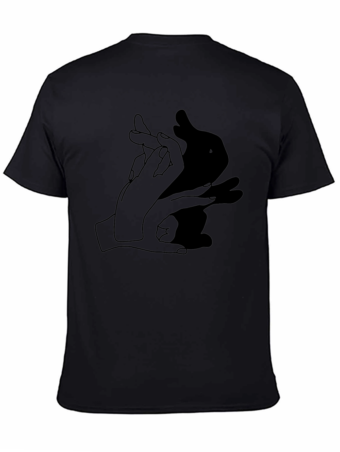 Rabbit Shadow Hand Gesture Graphic Tee