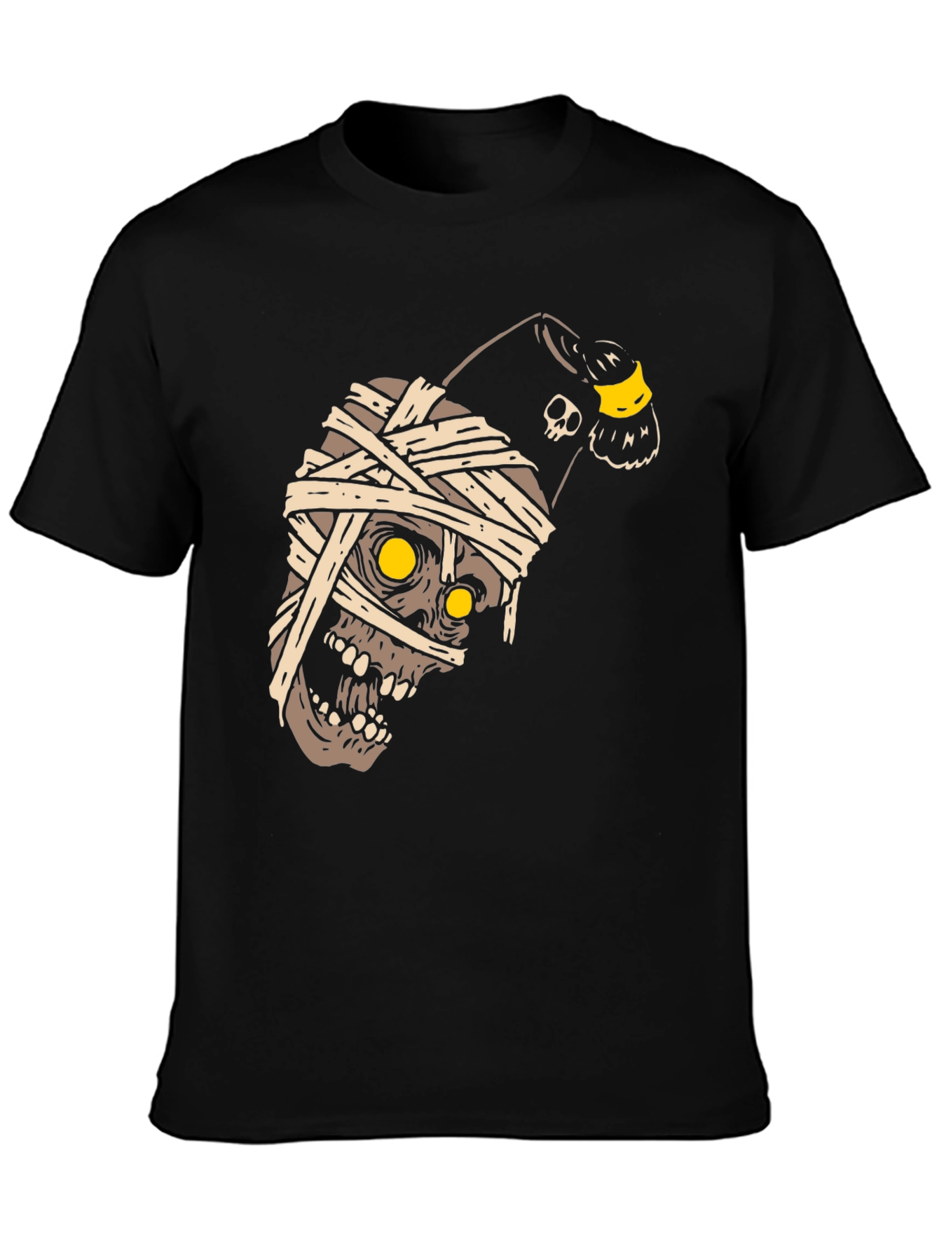 Mummy Skull T-Shirt - Halloween Graphic Tee