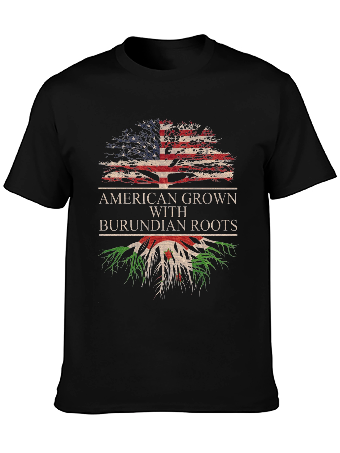 American Grown with Burundian Roots Tree T-Shirt