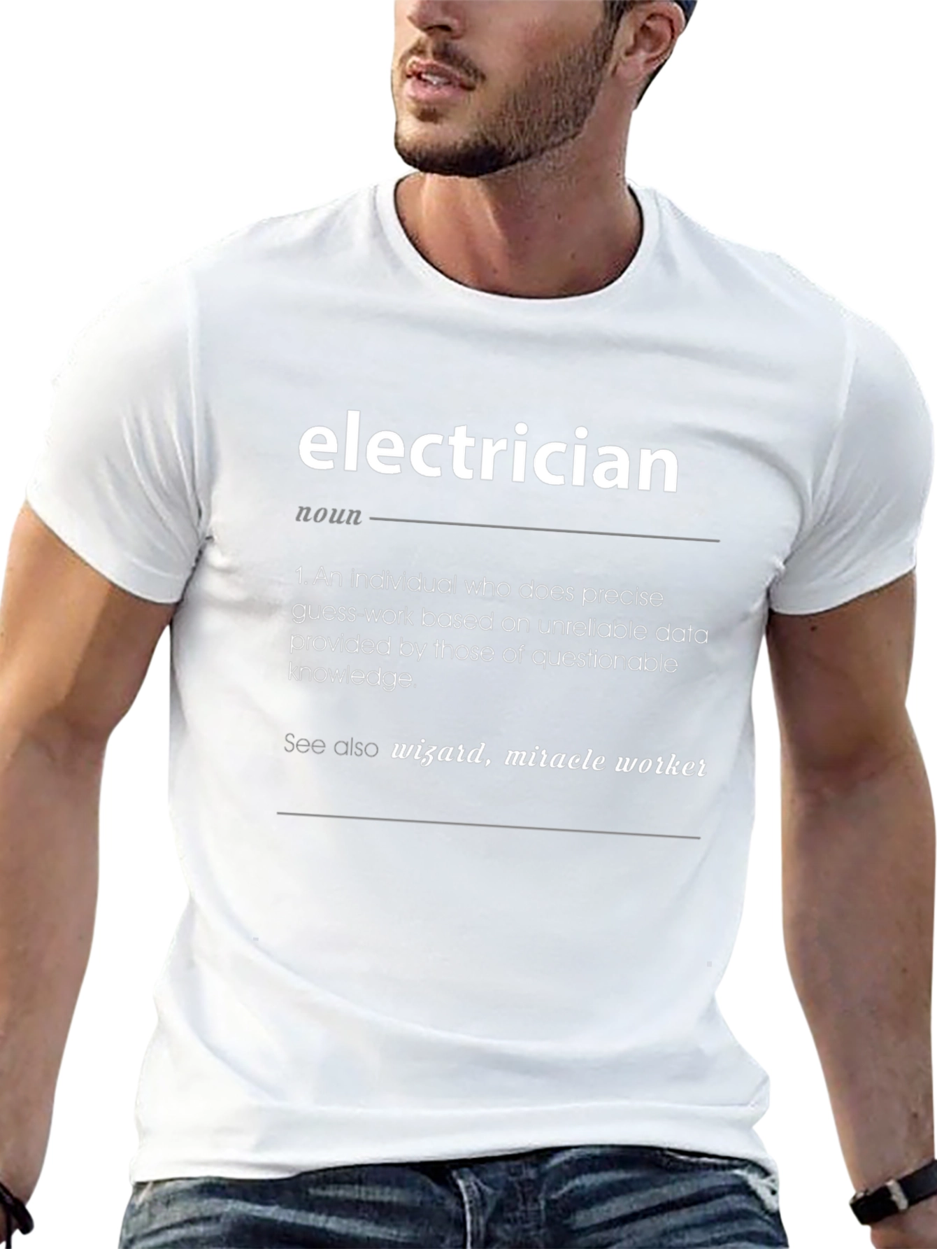 Electrician Definition T-Shirt - Funny Job Tee