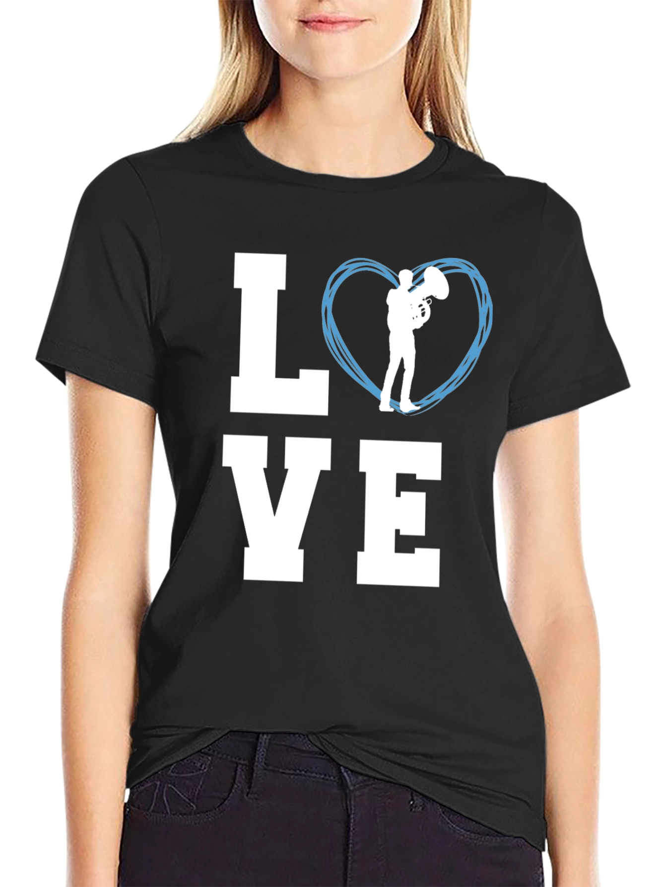 Love Tuba Music Graphic T-Shirt