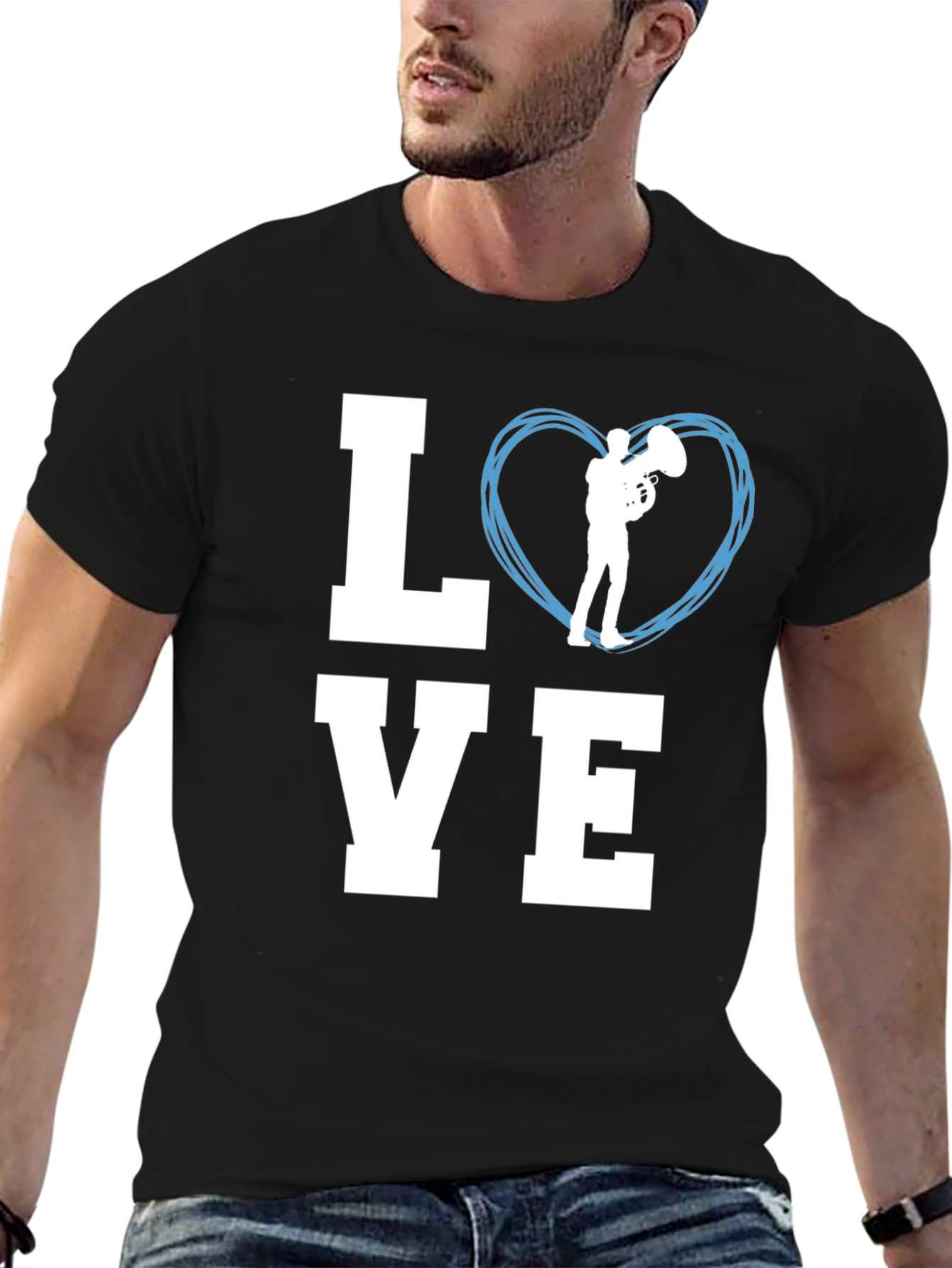 Love Tuba Music Graphic T-Shirt