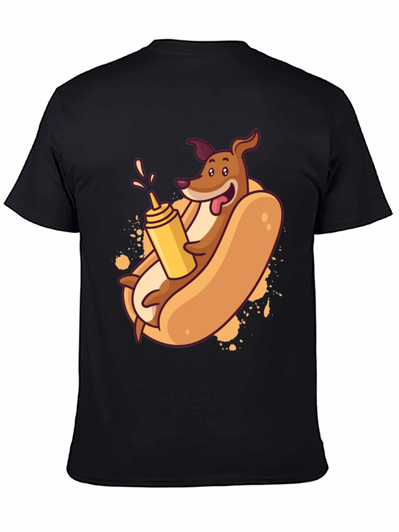 Funny Dachshund Hot Dog Cartoon T-Shirt