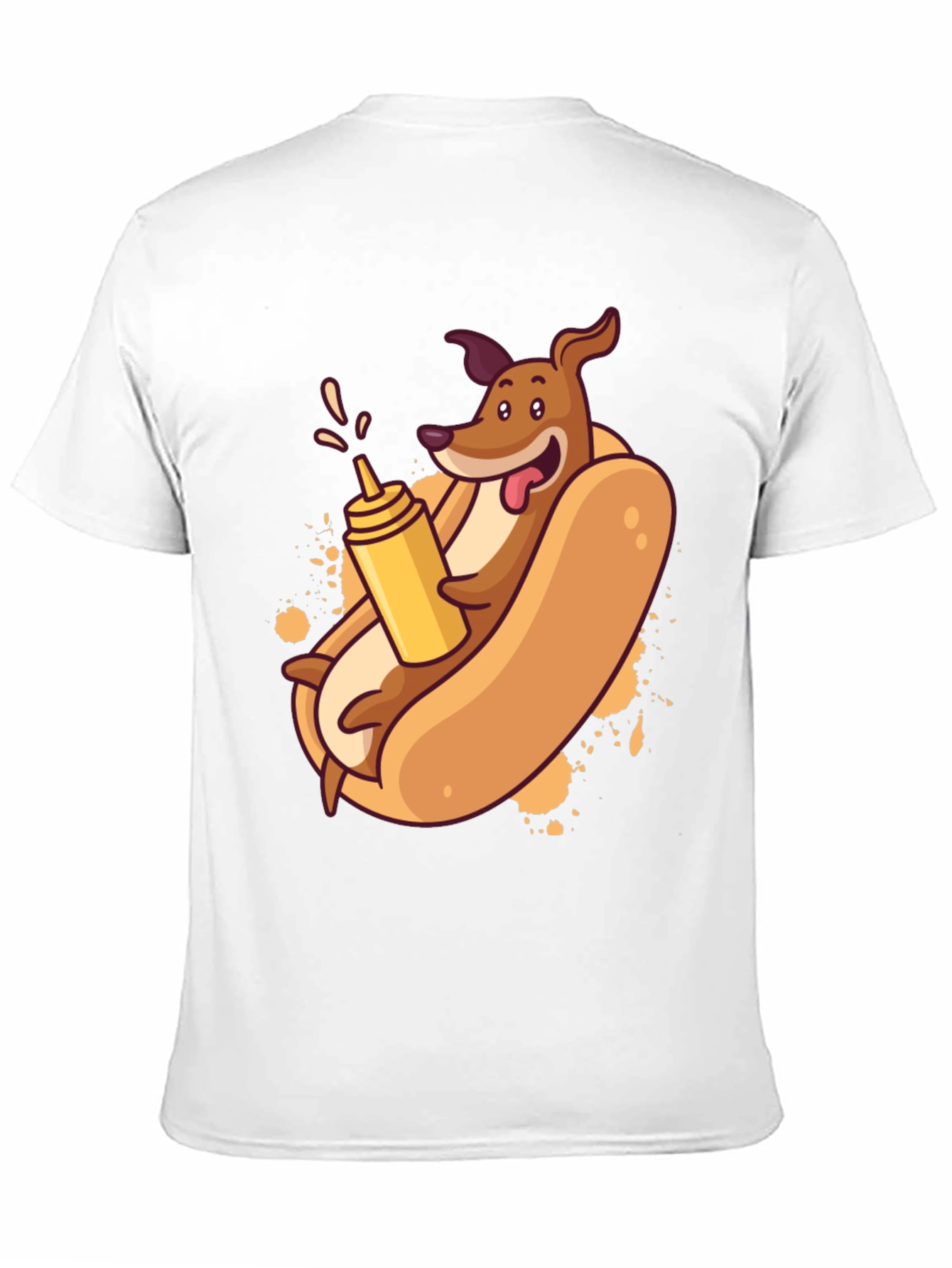 Funny Dachshund Hot Dog Cartoon T-Shirt