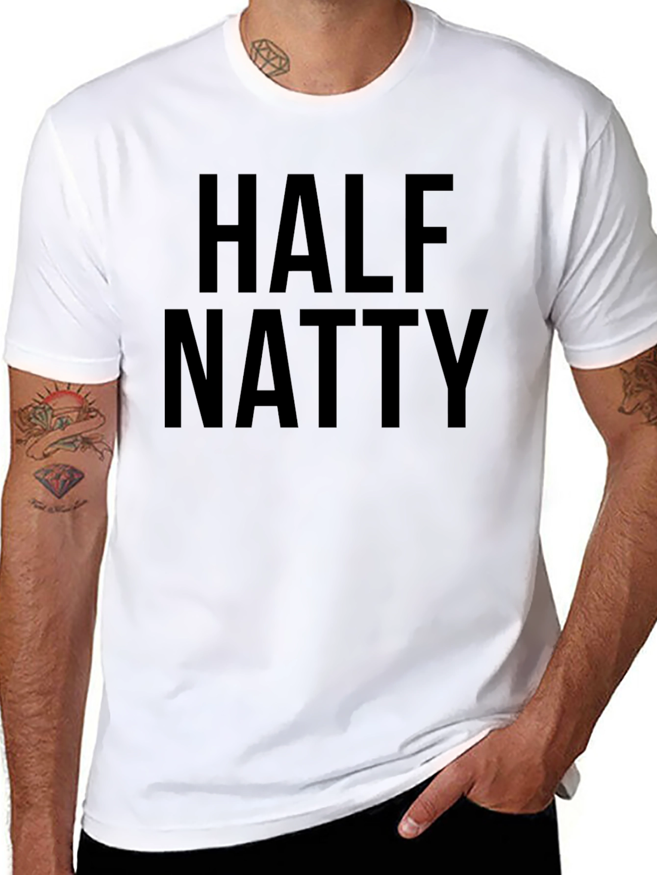 Half Natty T-Shirt - Black Gym Tee