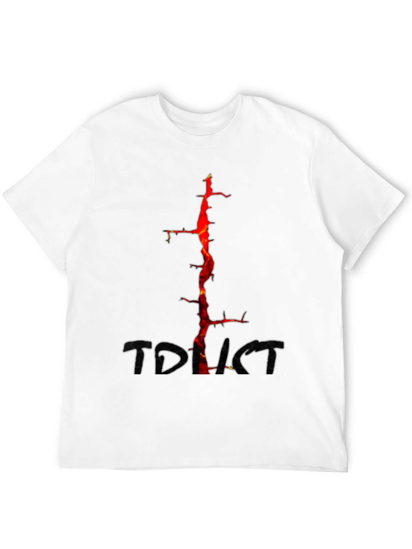 Fiery Thorns Graphic Black T-Shirt