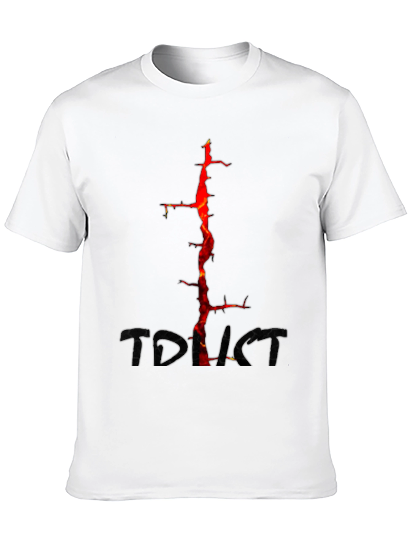 Fiery Thorns Graphic Black T-Shirt