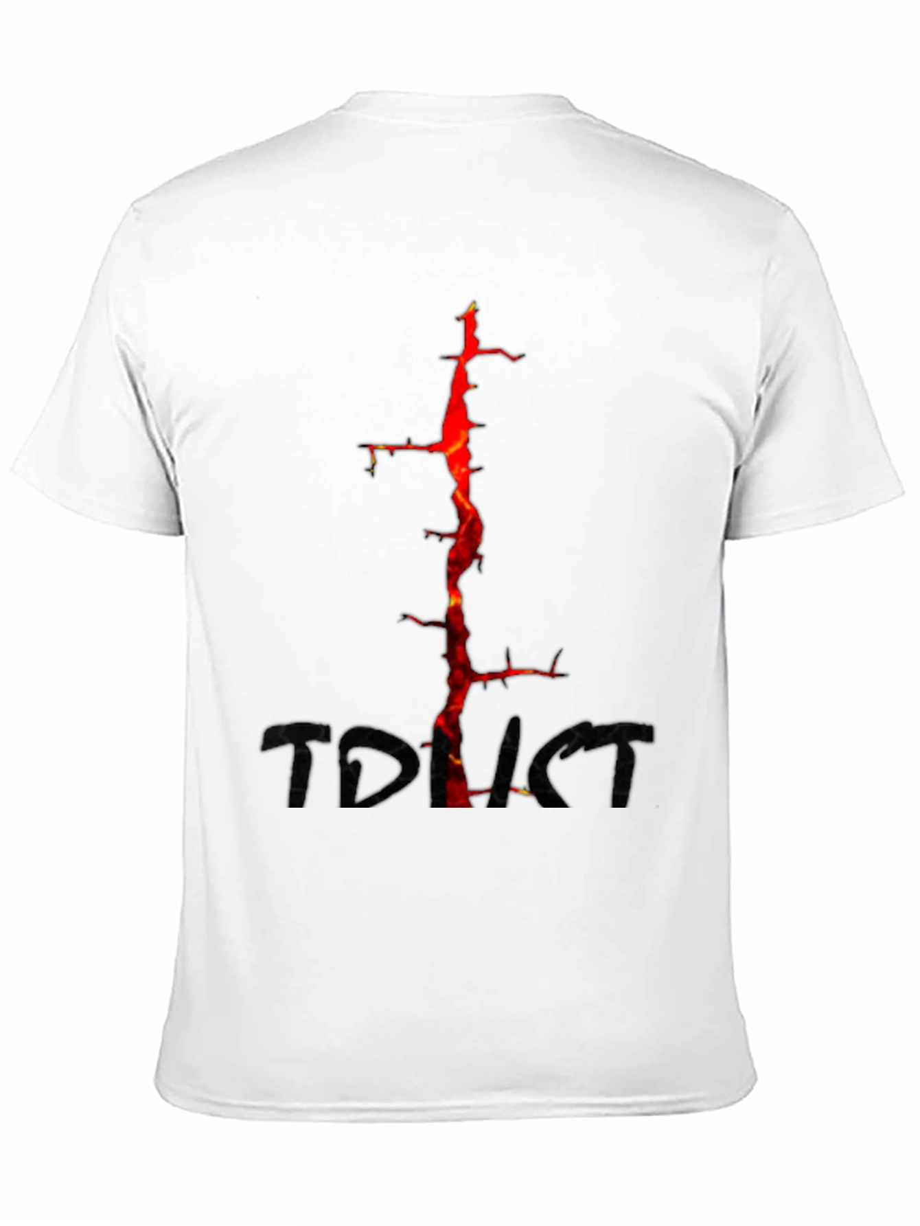 Fiery Thorns Graphic Black T-Shirt