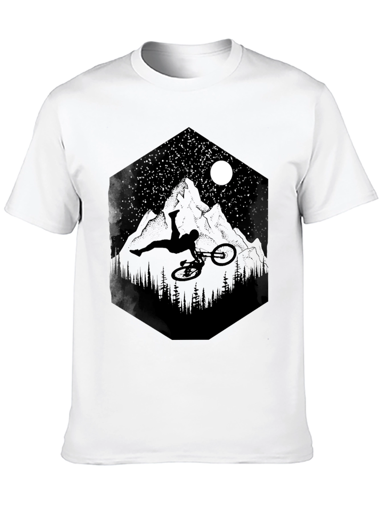 Mountain Biker Graphic Tee - Black