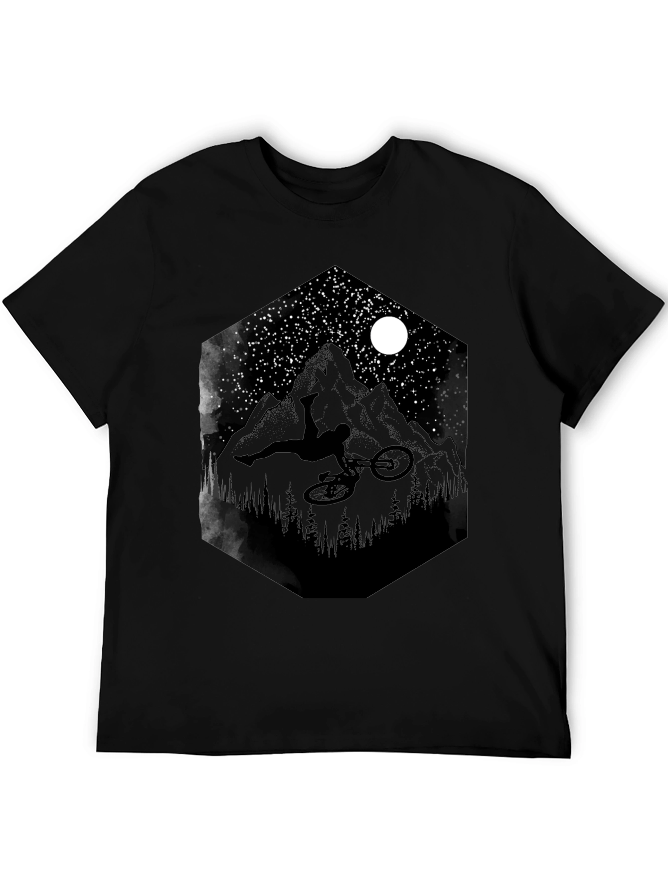Mountain Biker Graphic Tee - Black