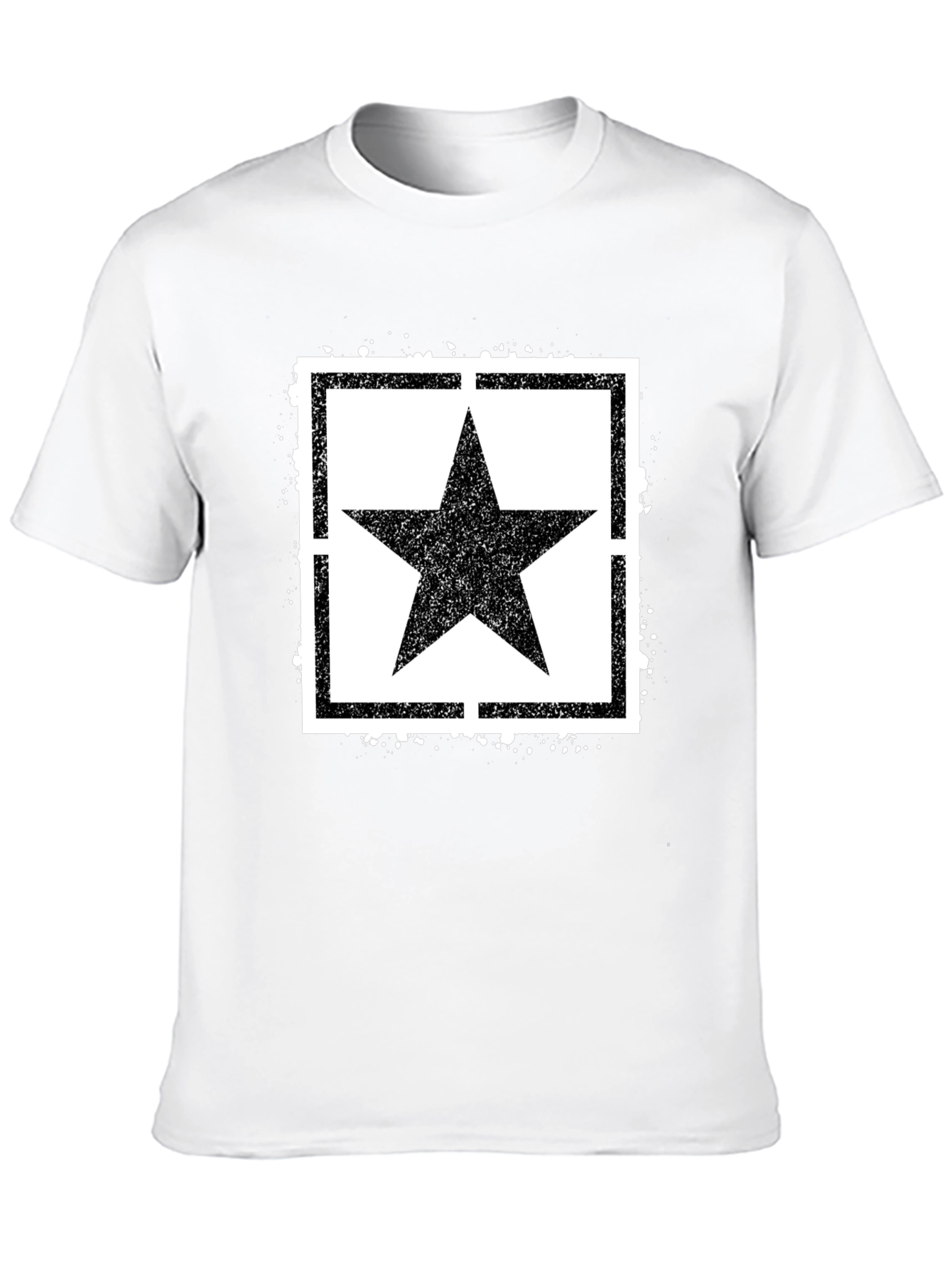 Black T-Shirt with Star Graphic