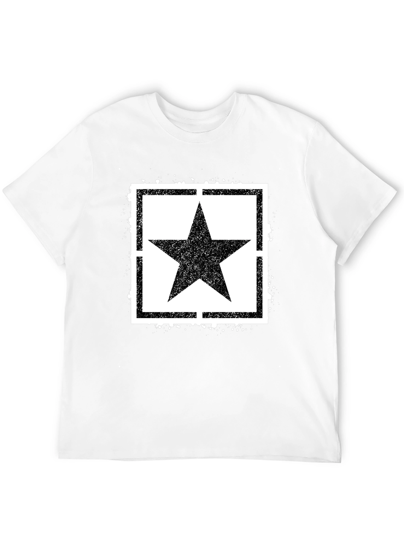 Black T-Shirt with Star Graphic