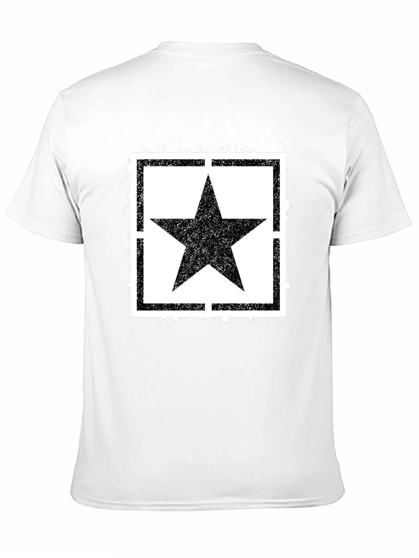 Black T-Shirt with Star Graphic