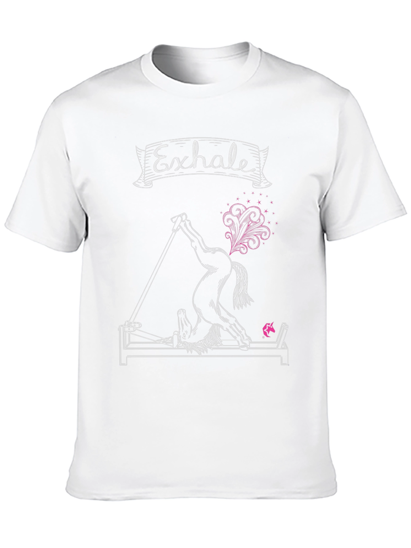 Exhale Pilates Horse T-Shirt Funny Workout Tee