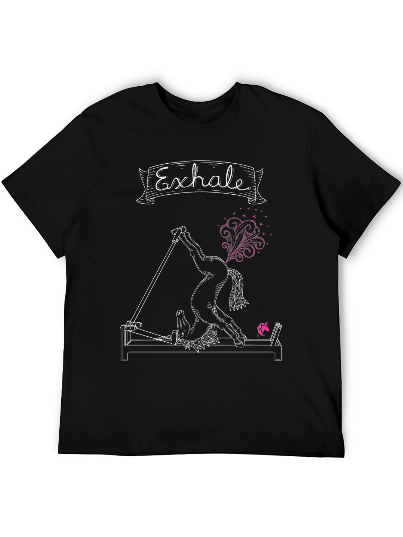 Exhale Pilates Horse T-Shirt Funny Workout Tee