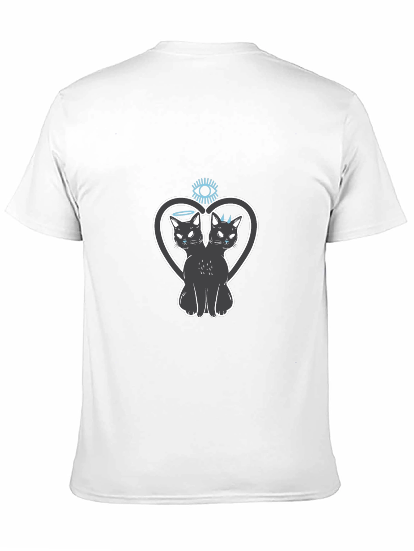 Two-Headed Cat Heart Graphic Tee