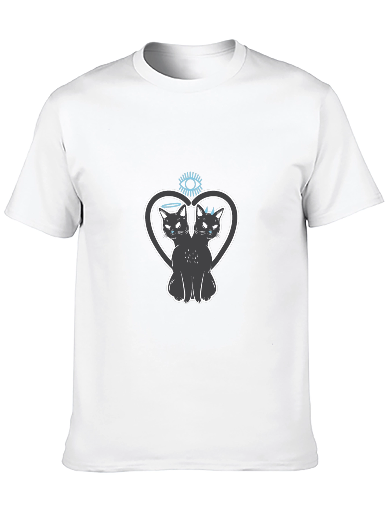 Two-Headed Cat Heart Graphic Tee