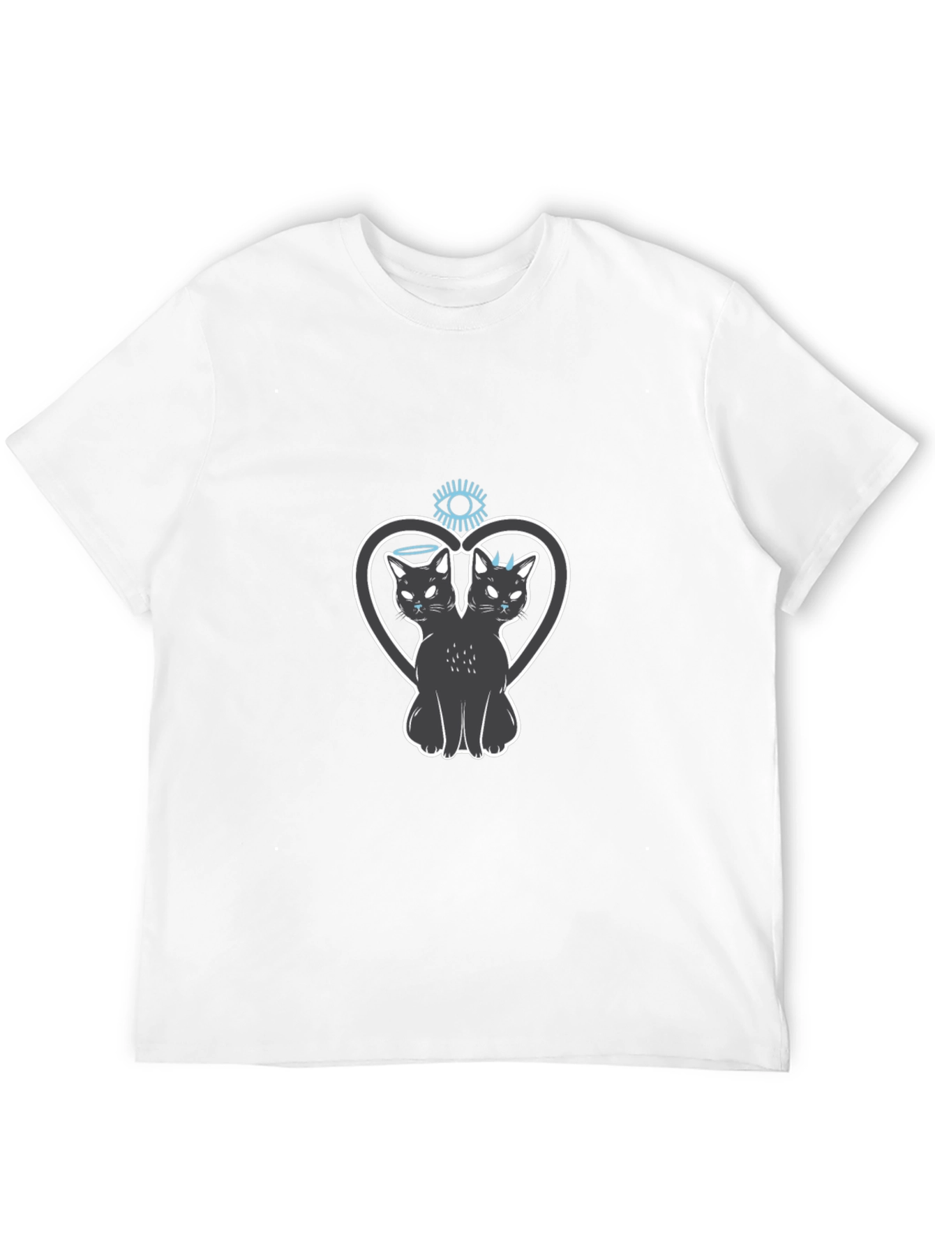 Two-Headed Cat Heart Graphic Tee