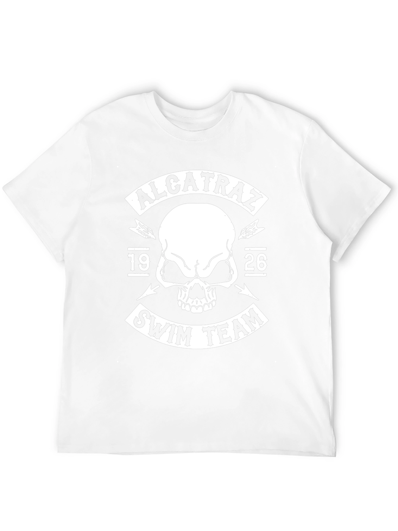 Alcatraz Swim Team Black T-Shirt - Skull Graphic