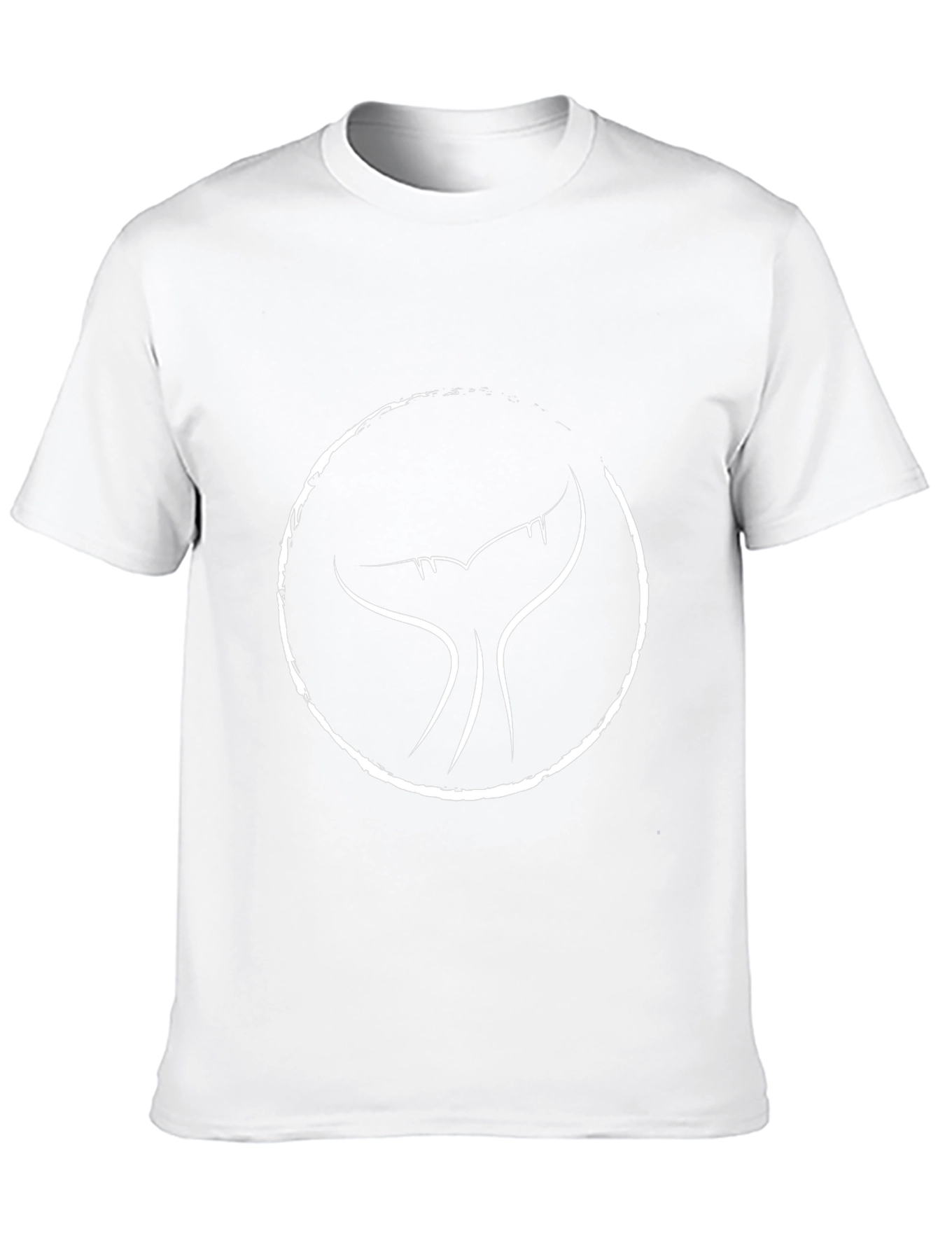 Whale Tail Graphic Tee - Black Cotton Comfort