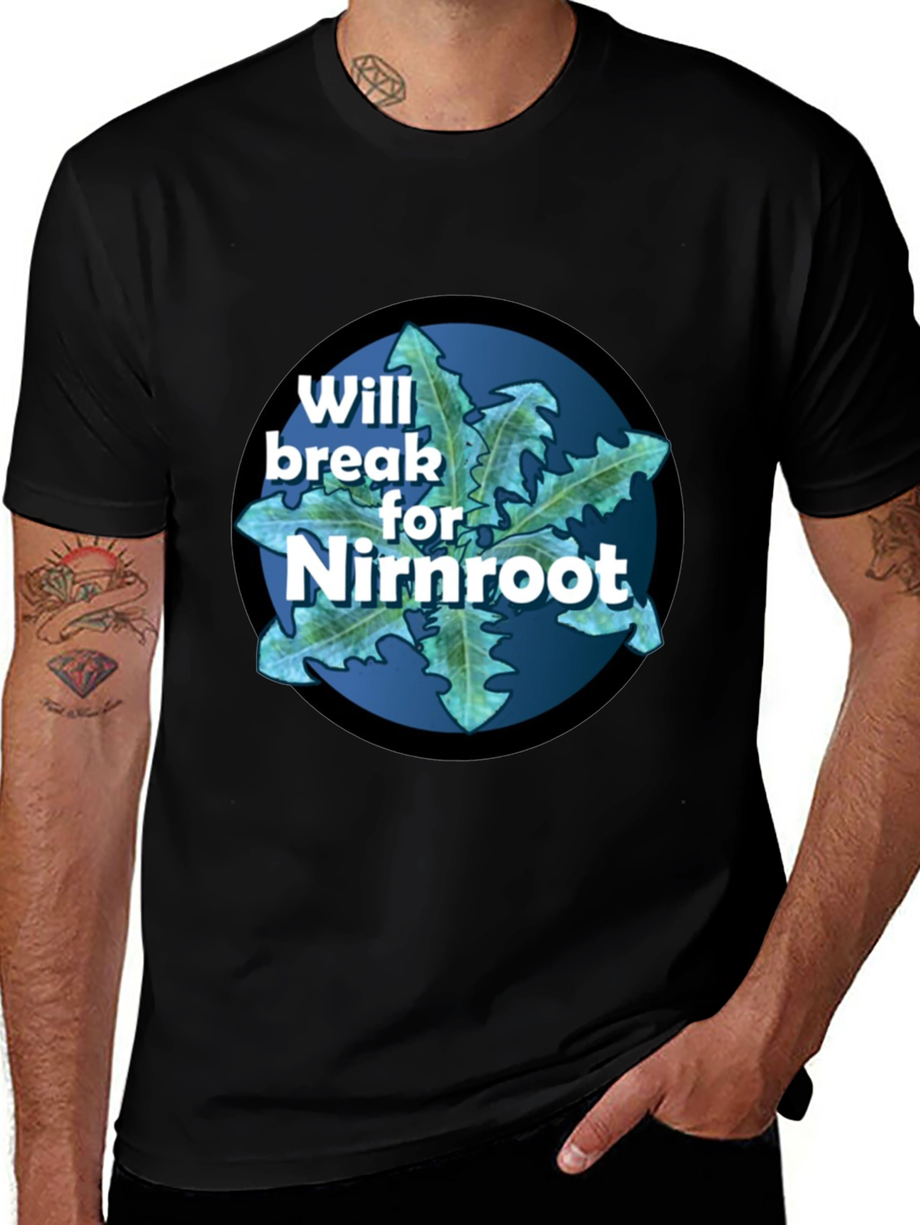 Will Break For Nirnroot Black T-Shirt
