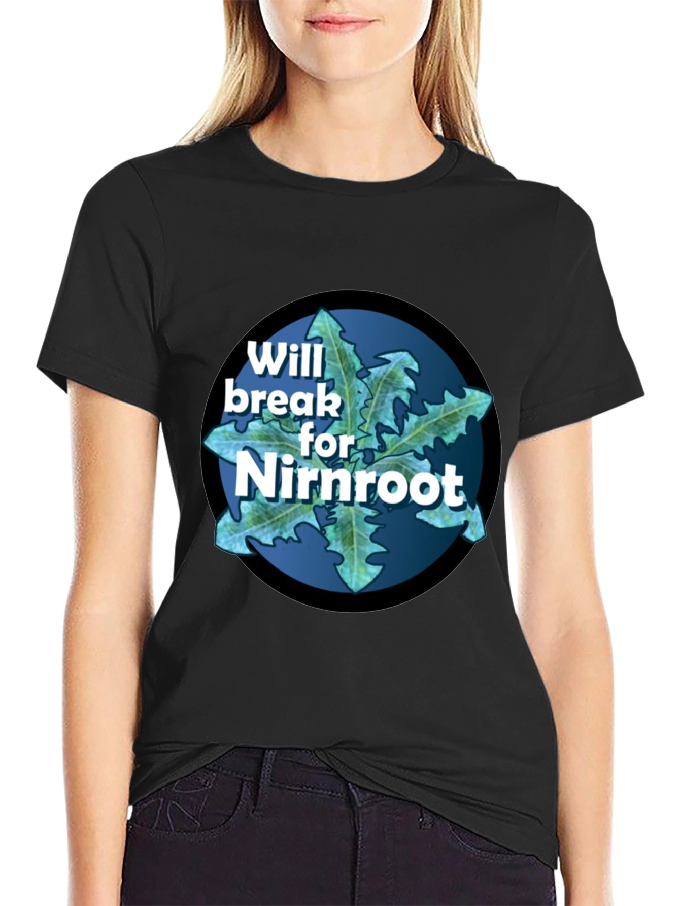 Will Break For Nirnroot Black T-Shirt
