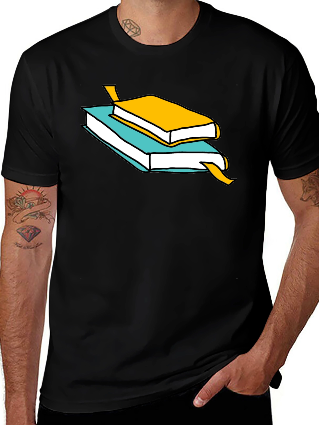 Stacked Book T-Shirt - Readers Tee