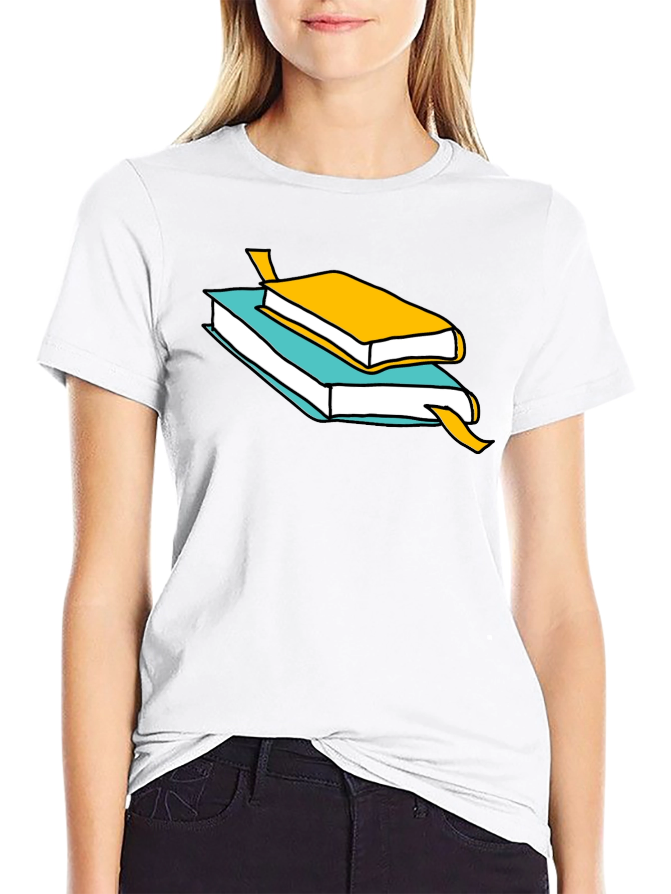Stacked Book T-Shirt - Readers Tee