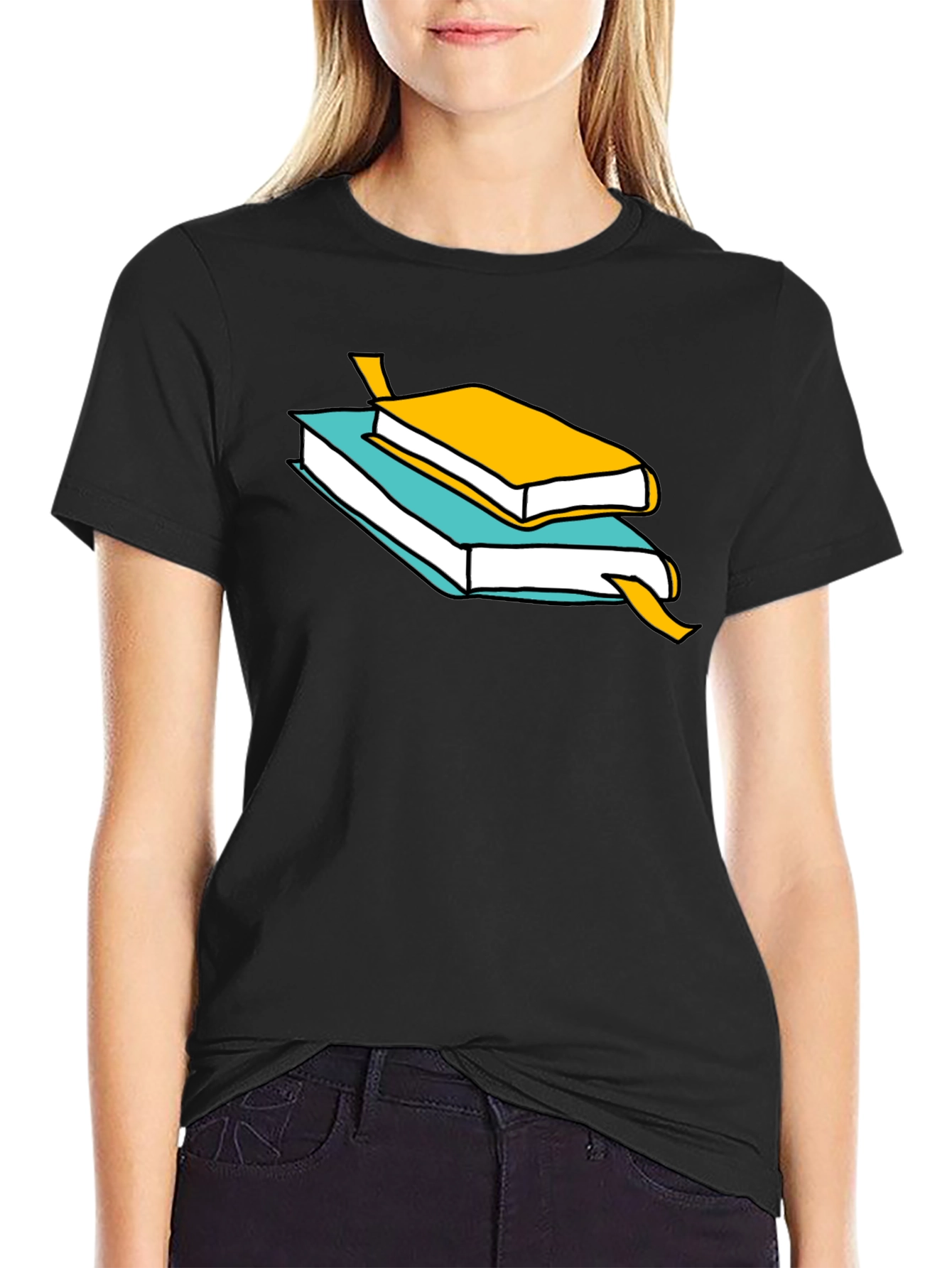 Stacked Book T-Shirt - Readers Tee