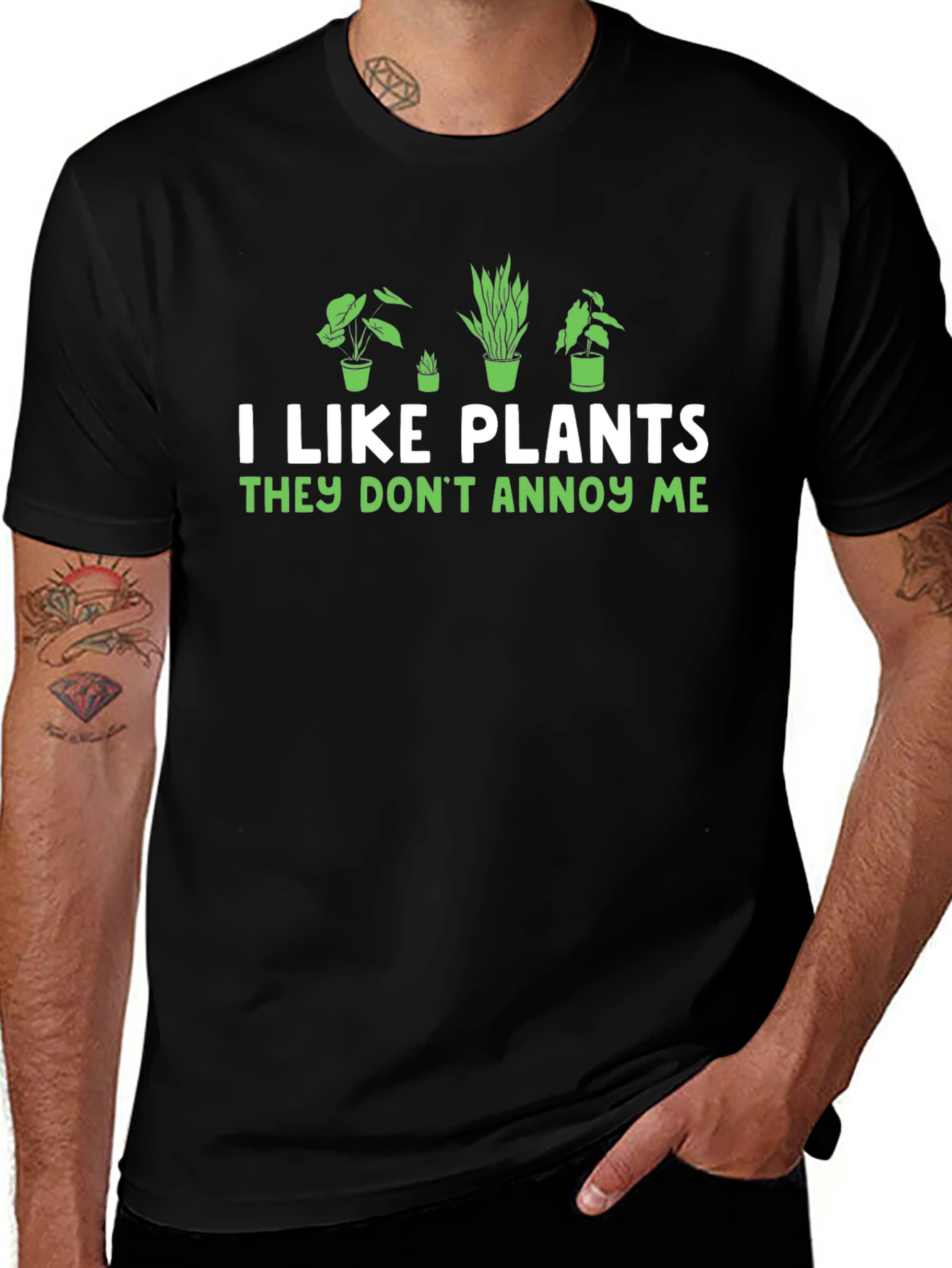 I Like Plants Funny Graphic T-Shirt
