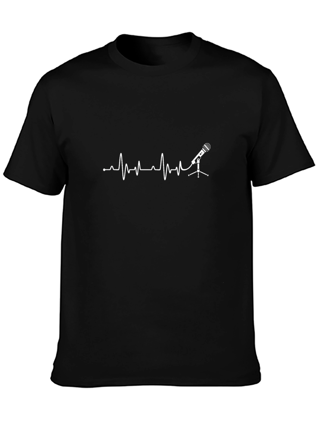 Microphone Heartbeat Graphic Tee - Musicians Style