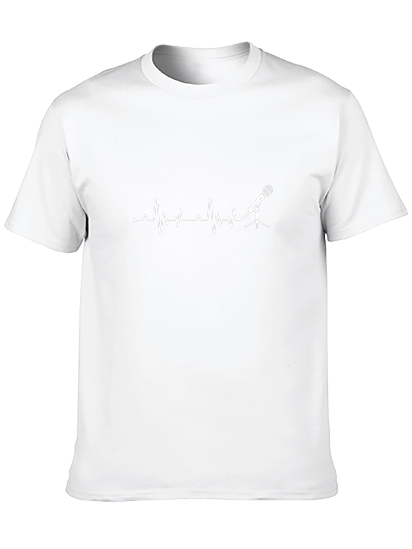 Microphone Heartbeat Graphic Tee - Musicians Style