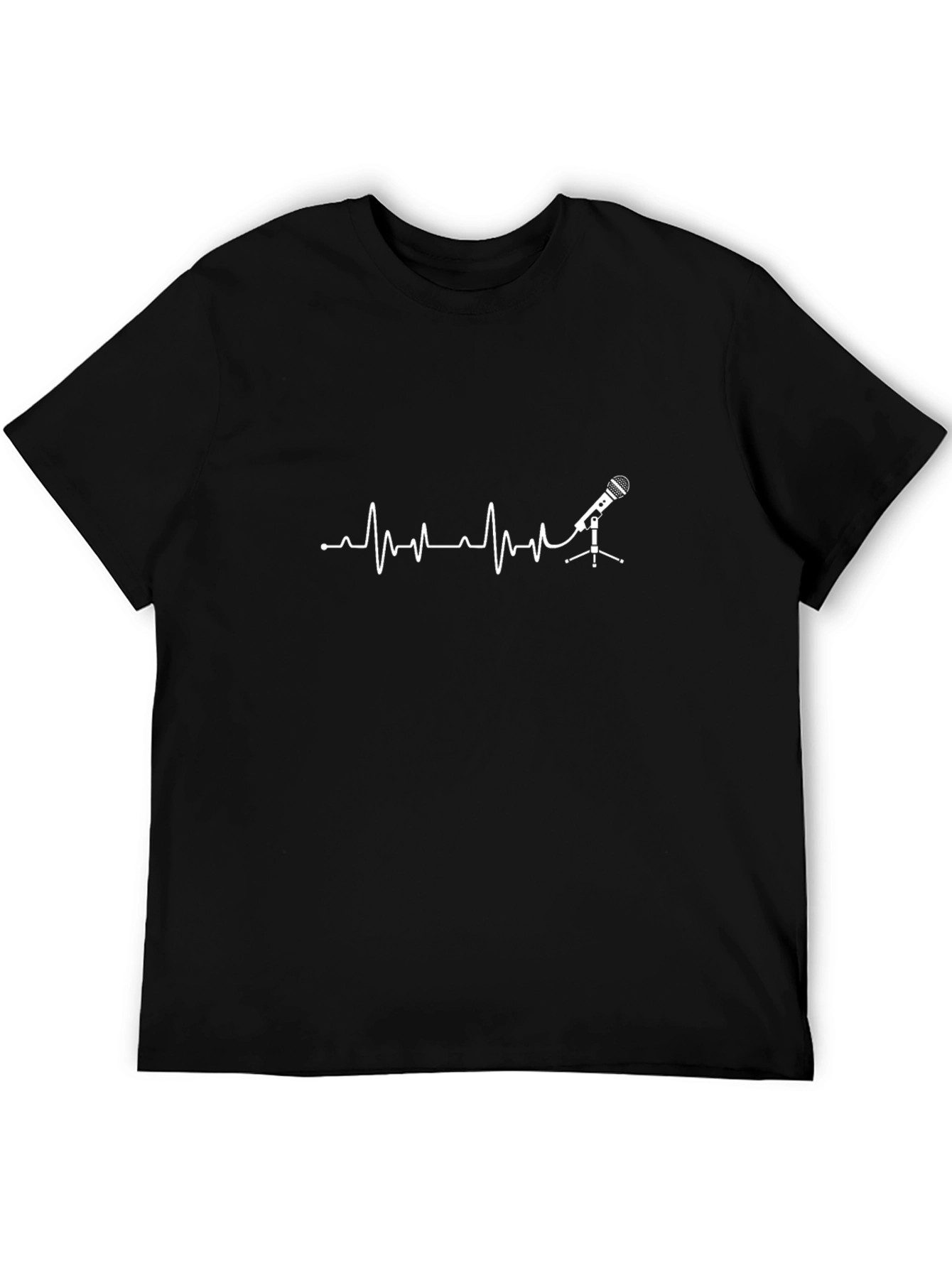 Microphone Heartbeat Graphic Tee - Musicians Style