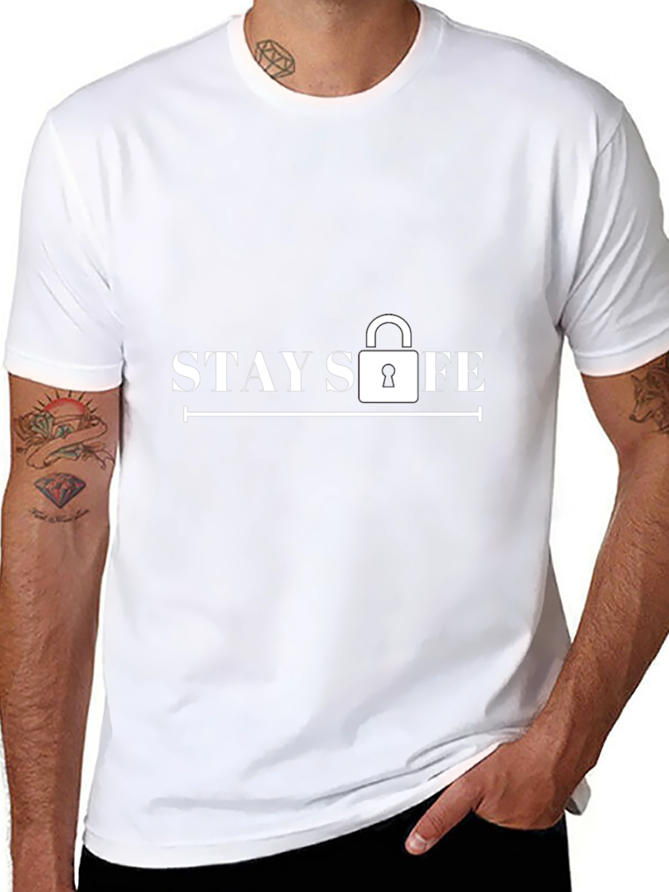 Stay Safe Black Graphic Tee