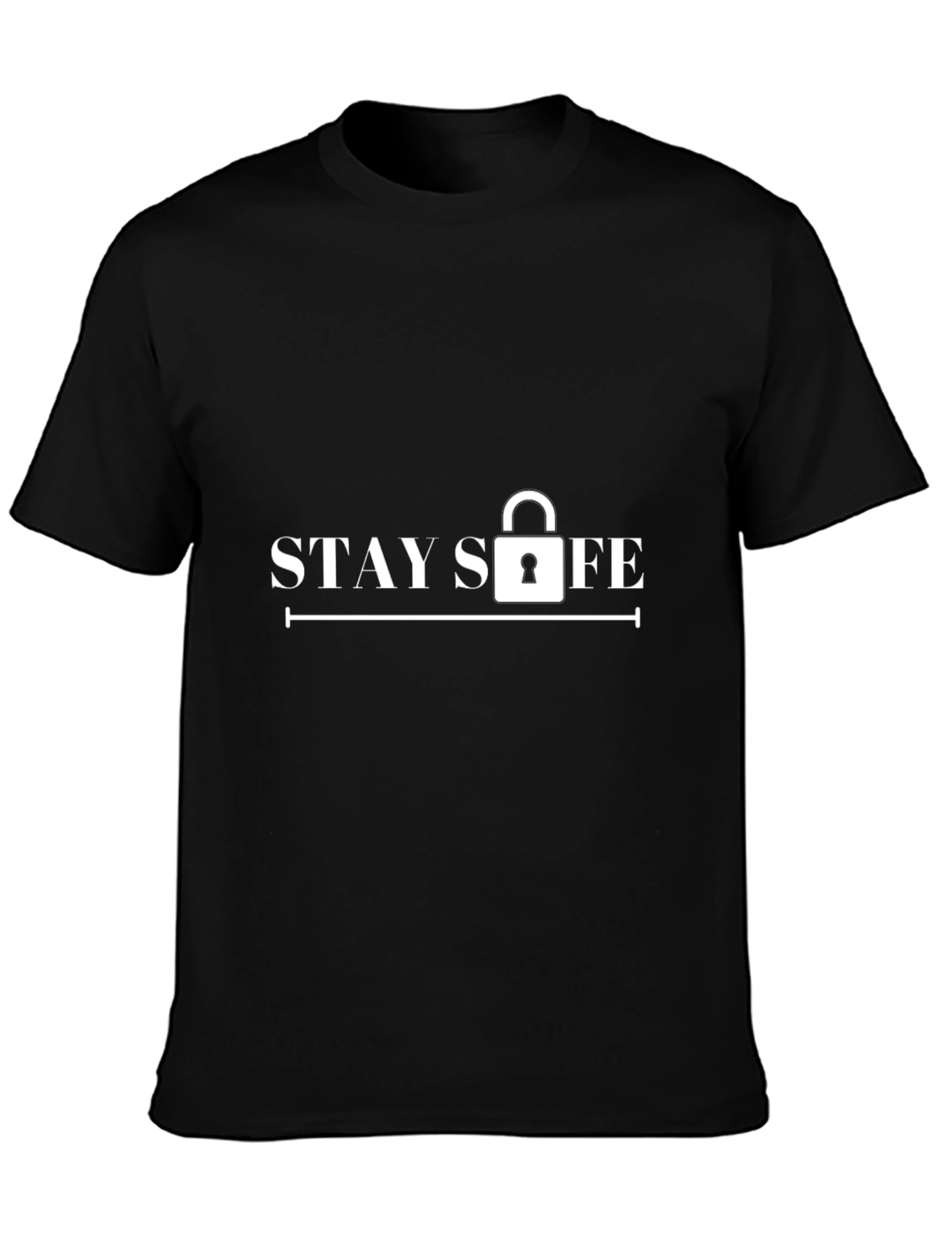 Stay Safe Black Graphic Tee