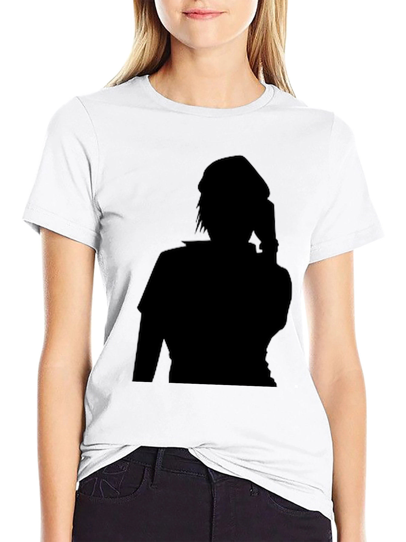 Stylish Black T-Shirt with Silhouette Graphic