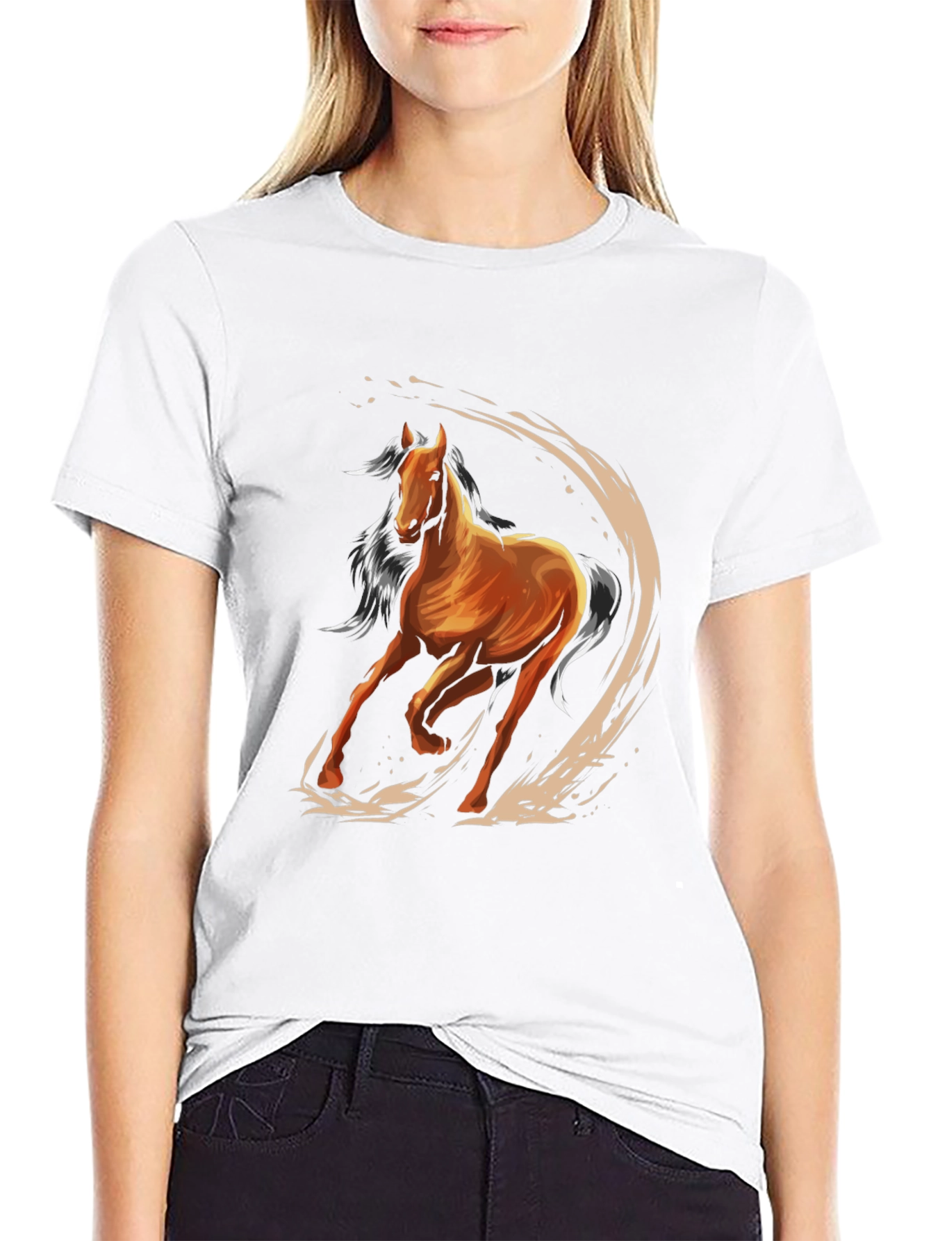 Horse Graphic Tee - Mens Black T-Shirt