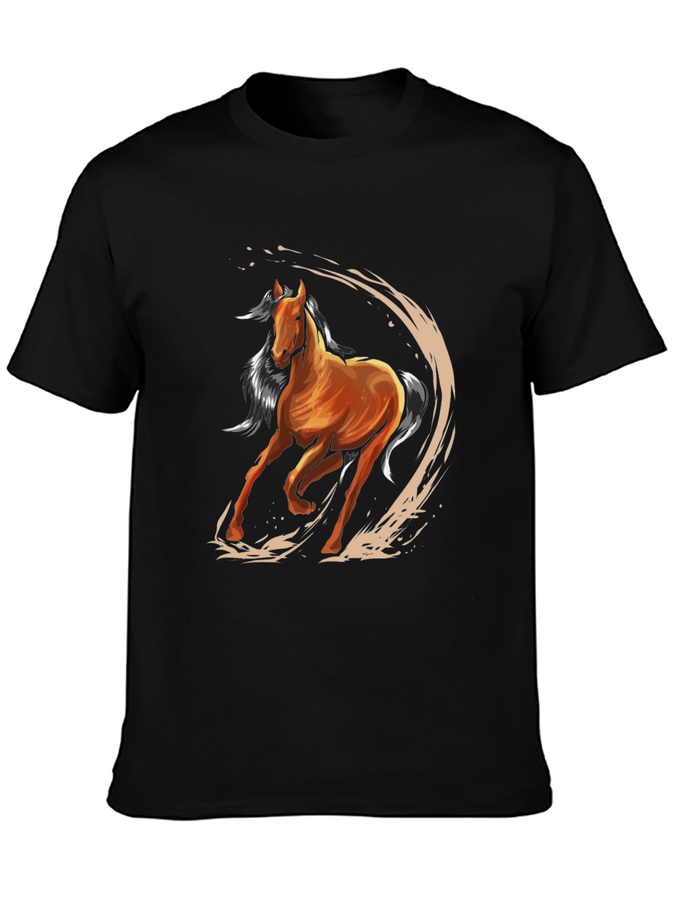 Horse Graphic Tee - Mens Black T-Shirt