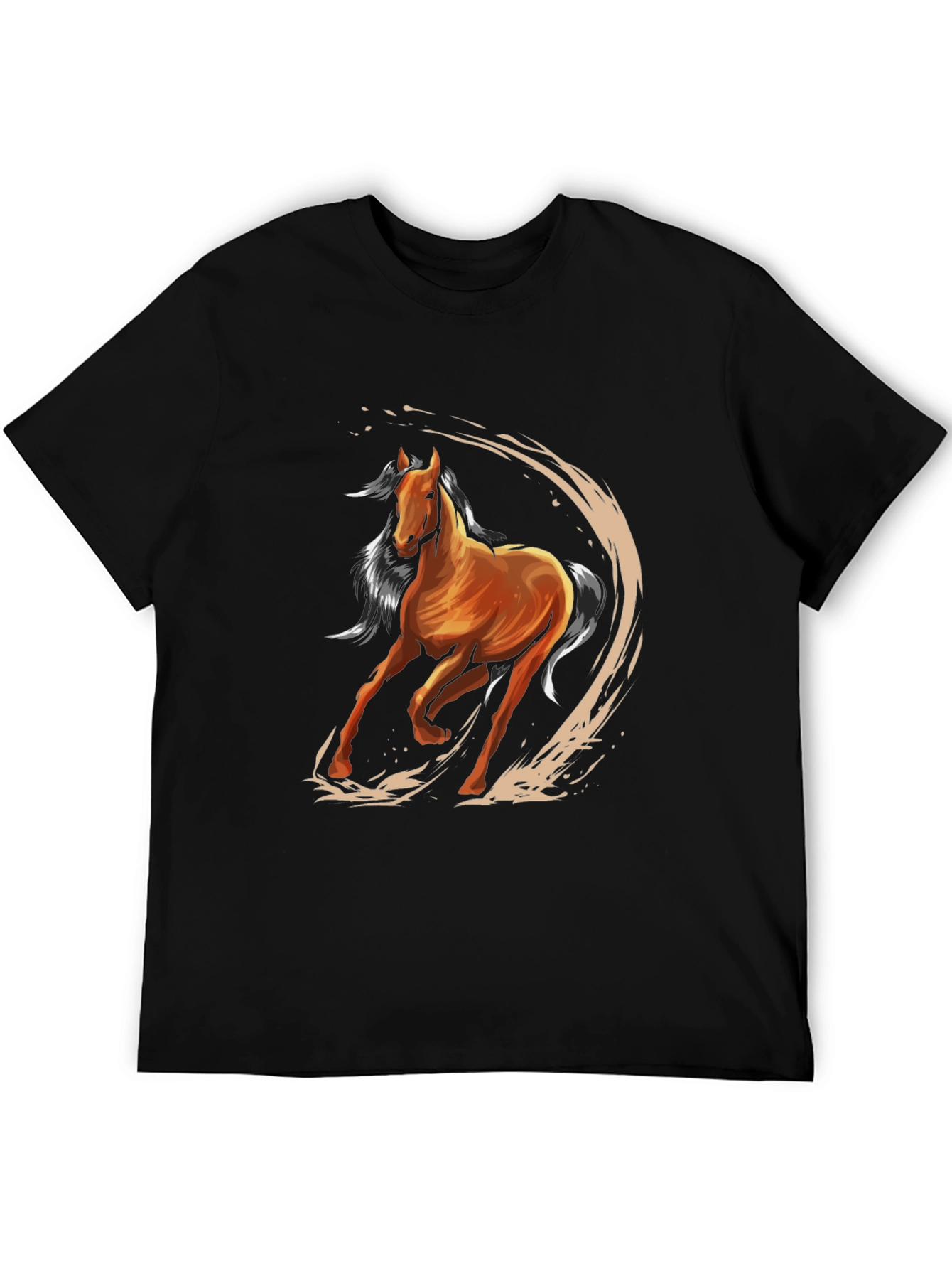 Horse Graphic Tee - Mens Black T-Shirt
