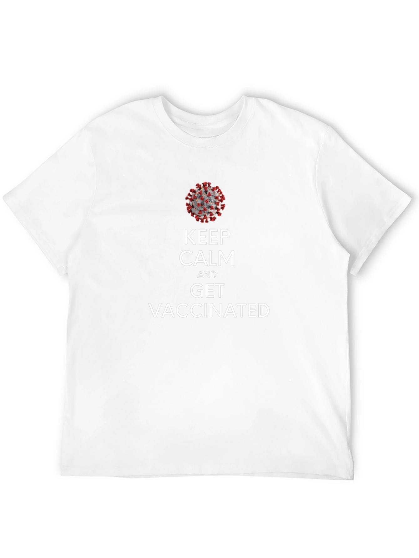 Keep Calm Get Vaccinated Black T-Shirt