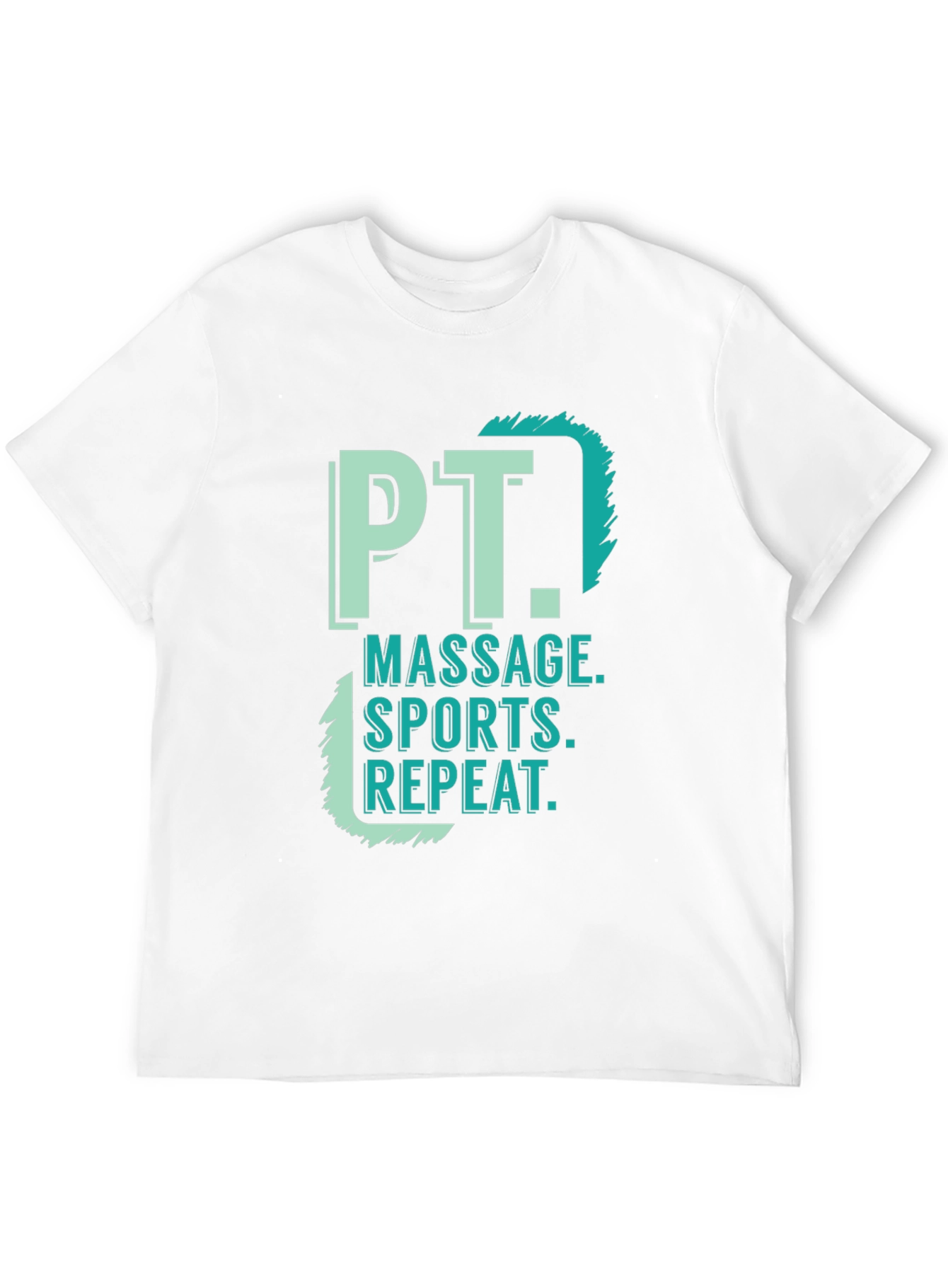 PT Massage Sports Repeat Black T-Shirt