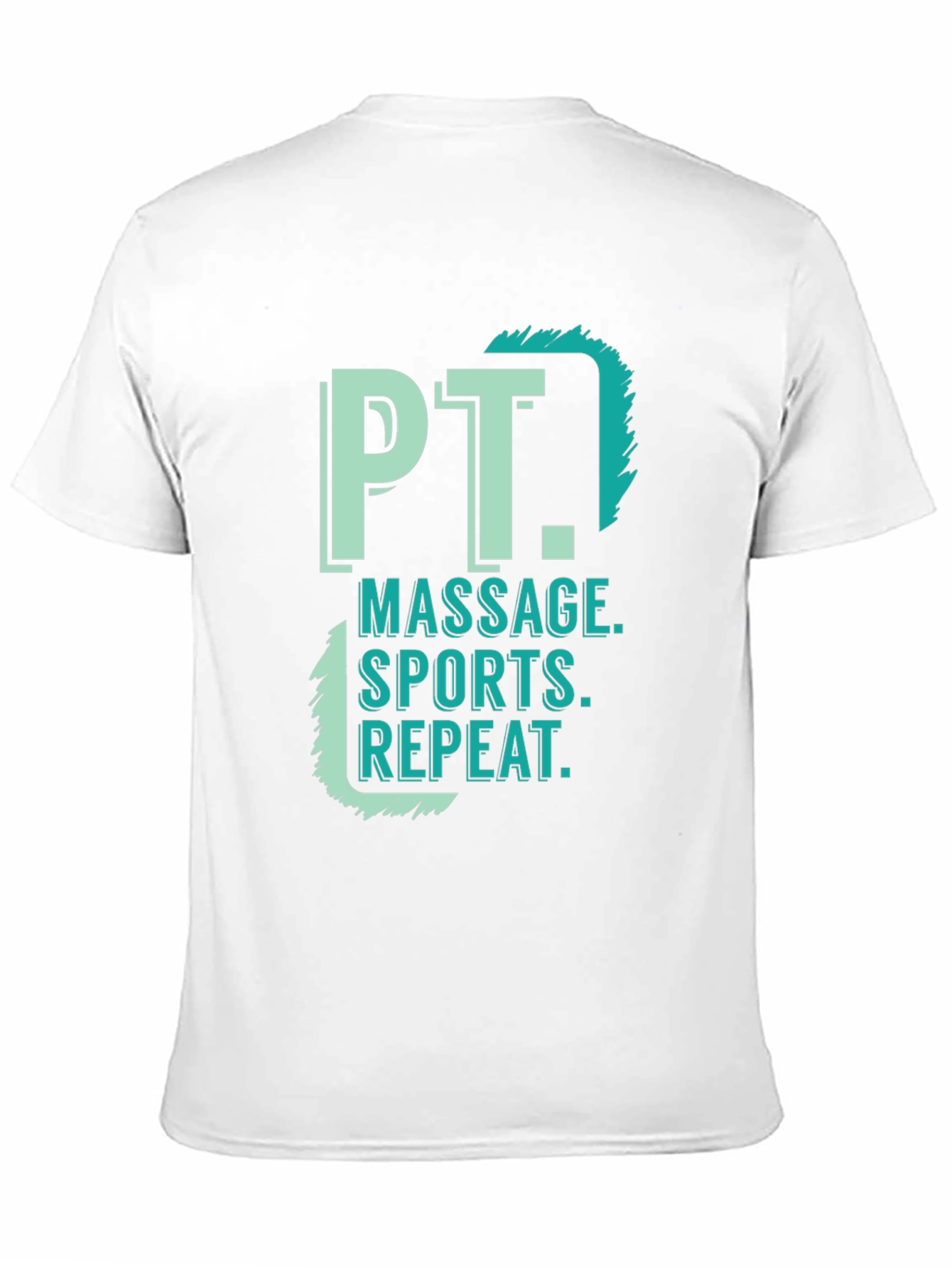 PT Massage Sports Repeat Black T-Shirt