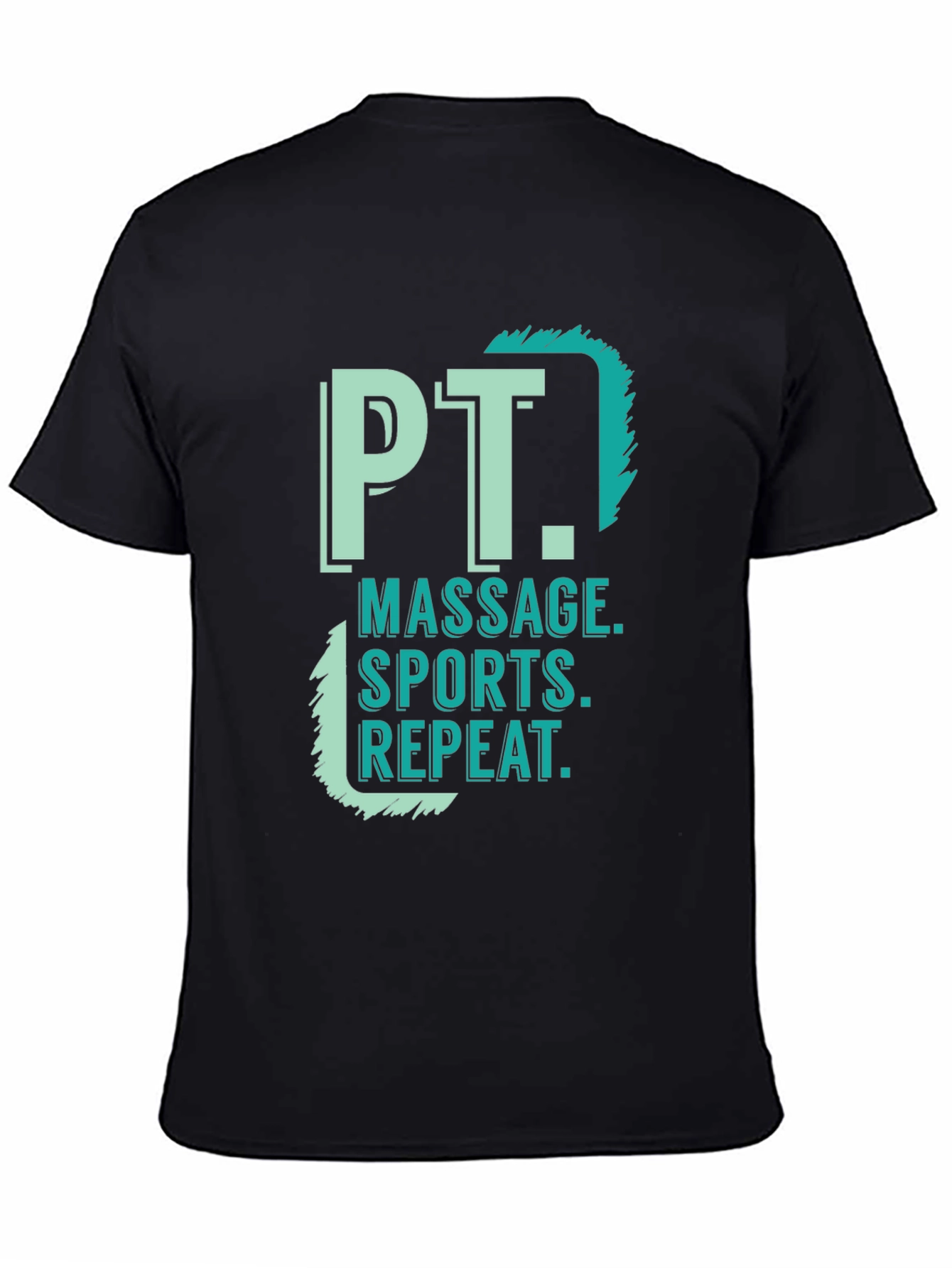 PT Massage Sports Repeat Black T-Shirt