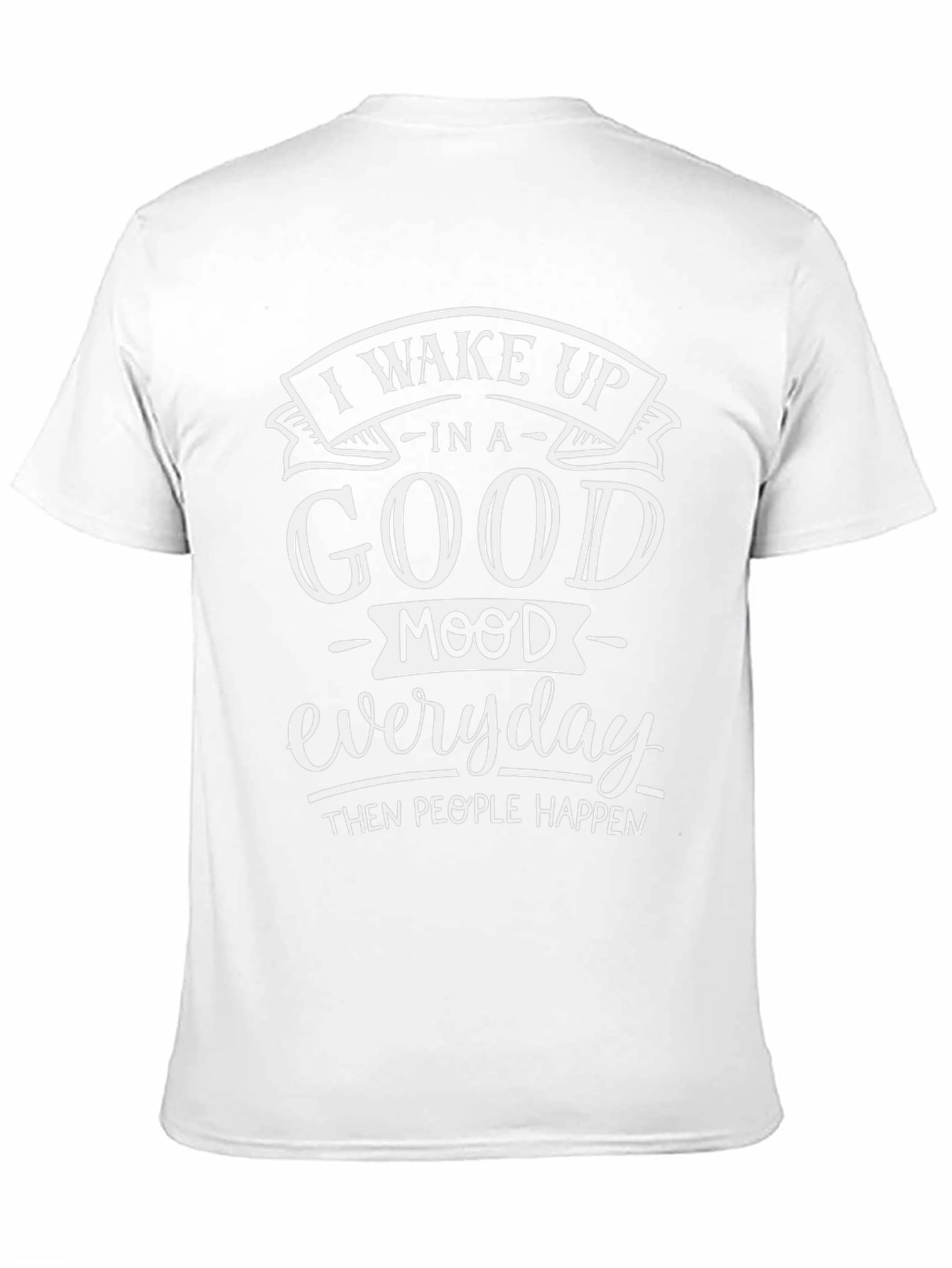 Good Mood Graphic Tee - Black Cotton Casual T-Shirt