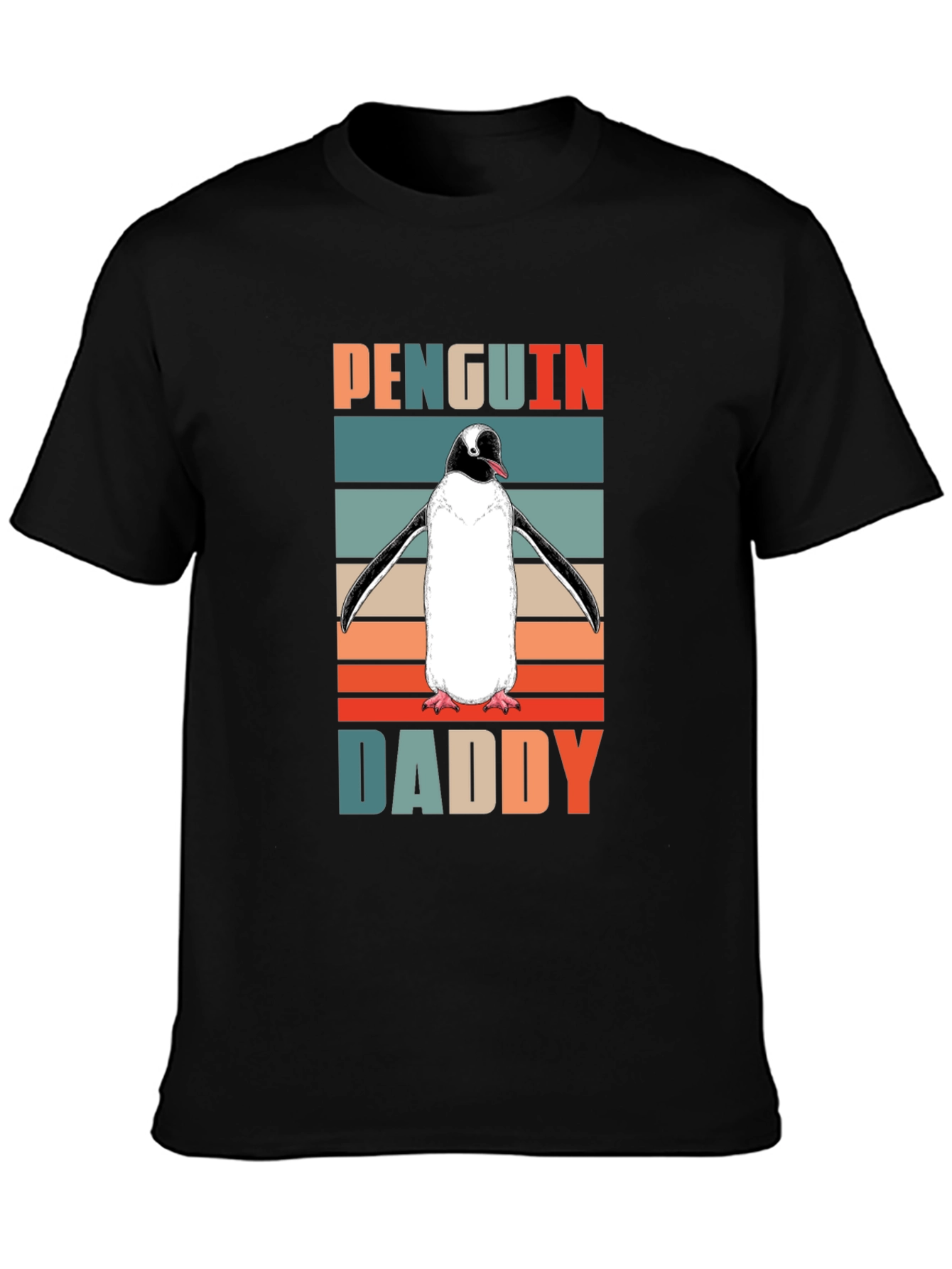 Penguin Daddy Retro T-Shirt