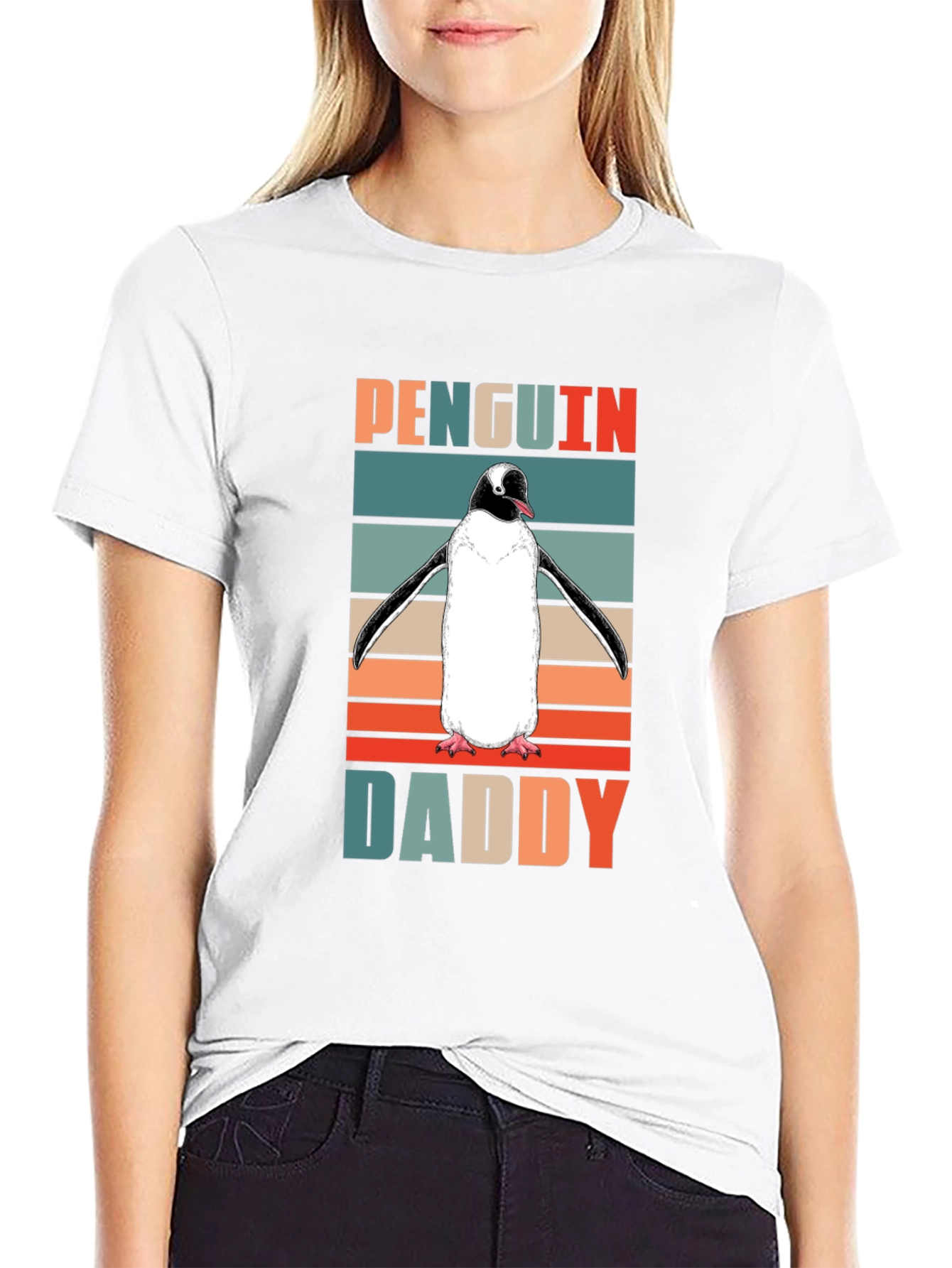 Penguin Daddy Retro T-Shirt