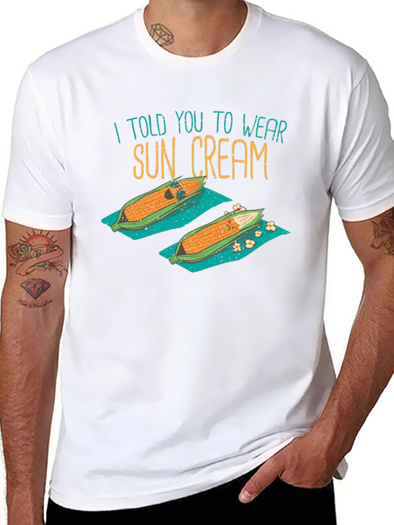Sun Cream Corn Graphic T-Shirt