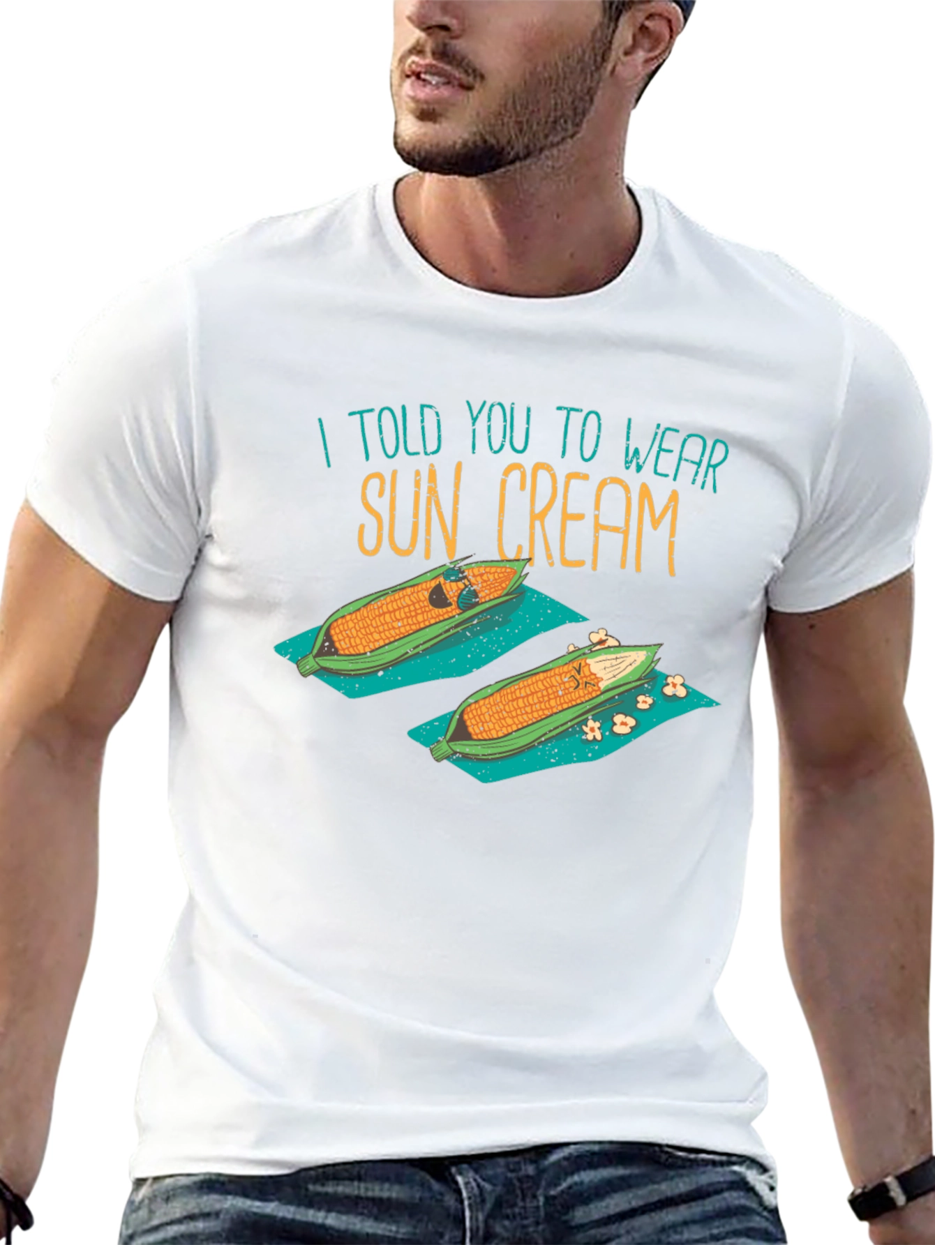 Sun Cream Corn Graphic T-Shirt