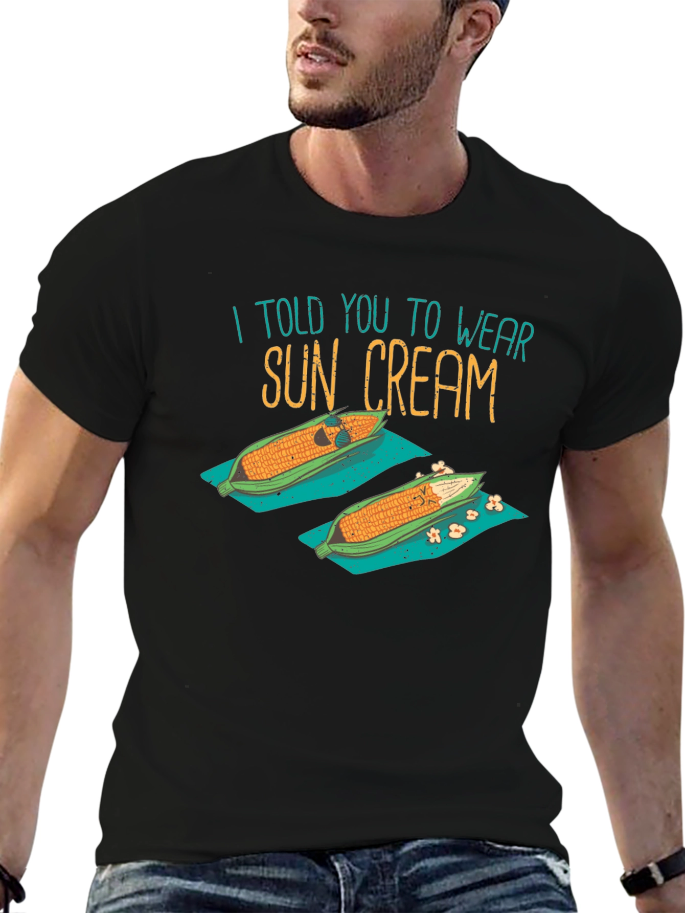 Sun Cream Corn Graphic T-Shirt