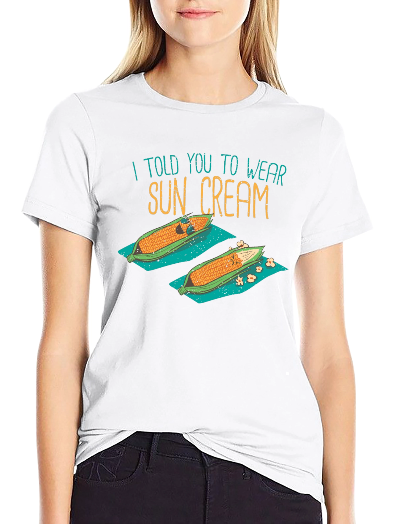 Sun Cream Corn Graphic T-Shirt